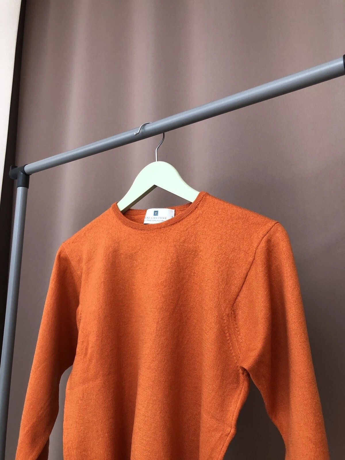 Ballantyne Ballantyne Wool Sweater Womens Size 36 or S Orange Crew Neck Size S / US 4 / IT 40 - 3 Thumbnail
