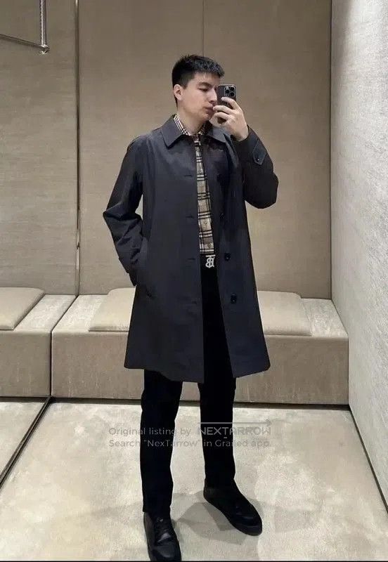 Burberry Burberry Men's Black Cotton Trench Coat. Size US M / EU 48-50 / 2 - 6 Thumbnail