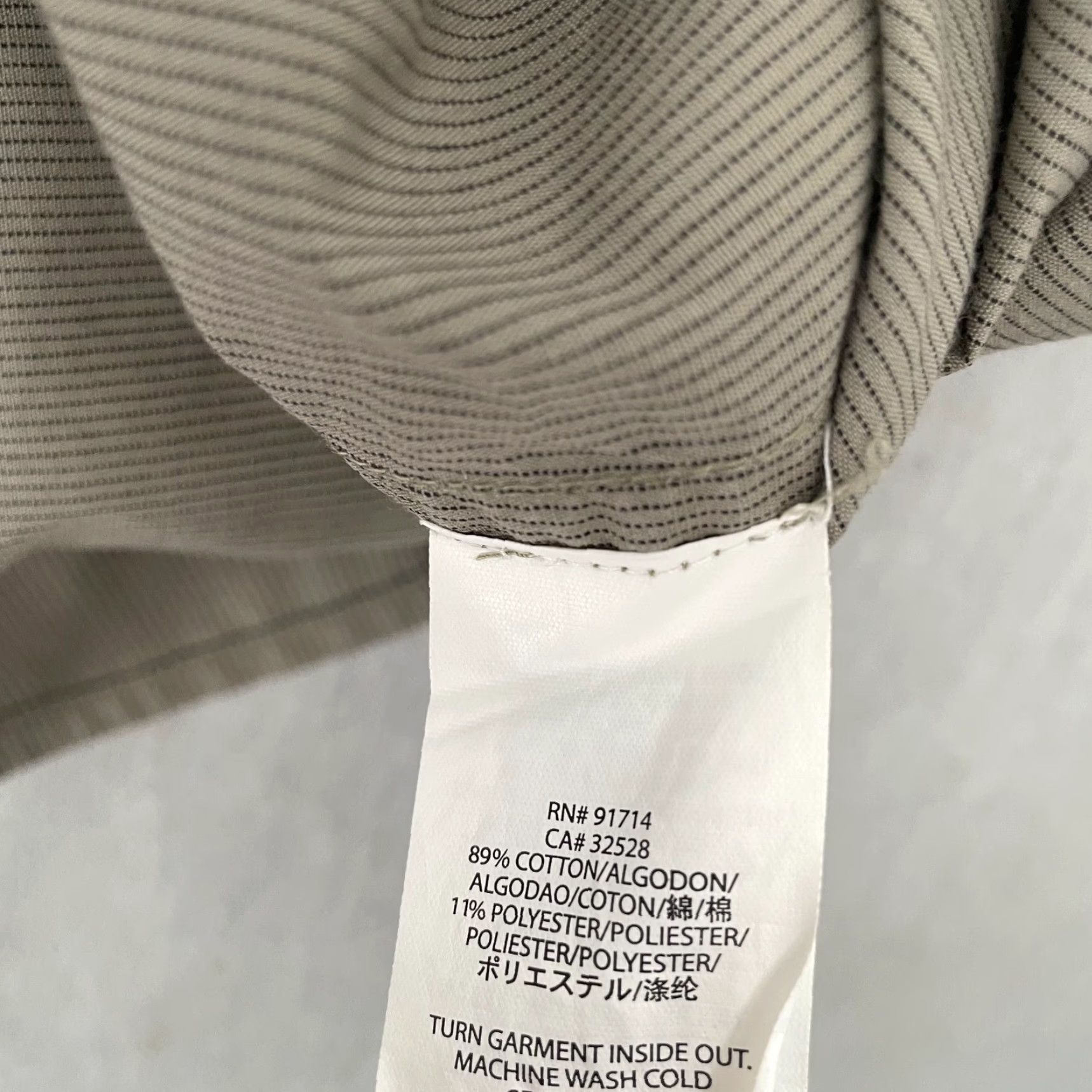 Armani Exchange Armani Exchange Shirt Adult Medium Tan Button Up Long Sleeve Zip Pocket Mens M Size US M / EU 48-50 / 2 - 7 Thumbnail