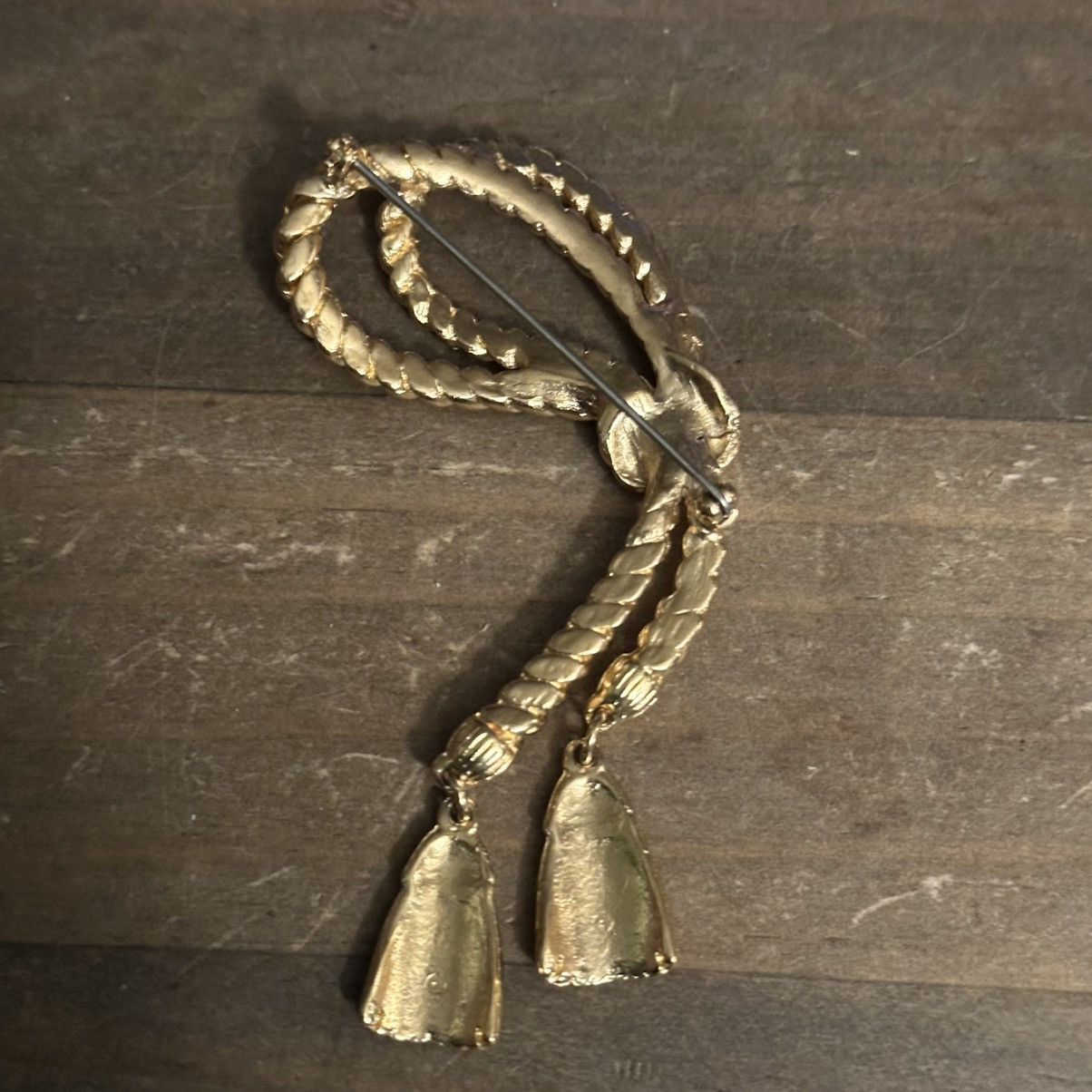 Vintage Vintage gold tone lasso rope brooch Size ONE SIZE - 3 Thumbnail