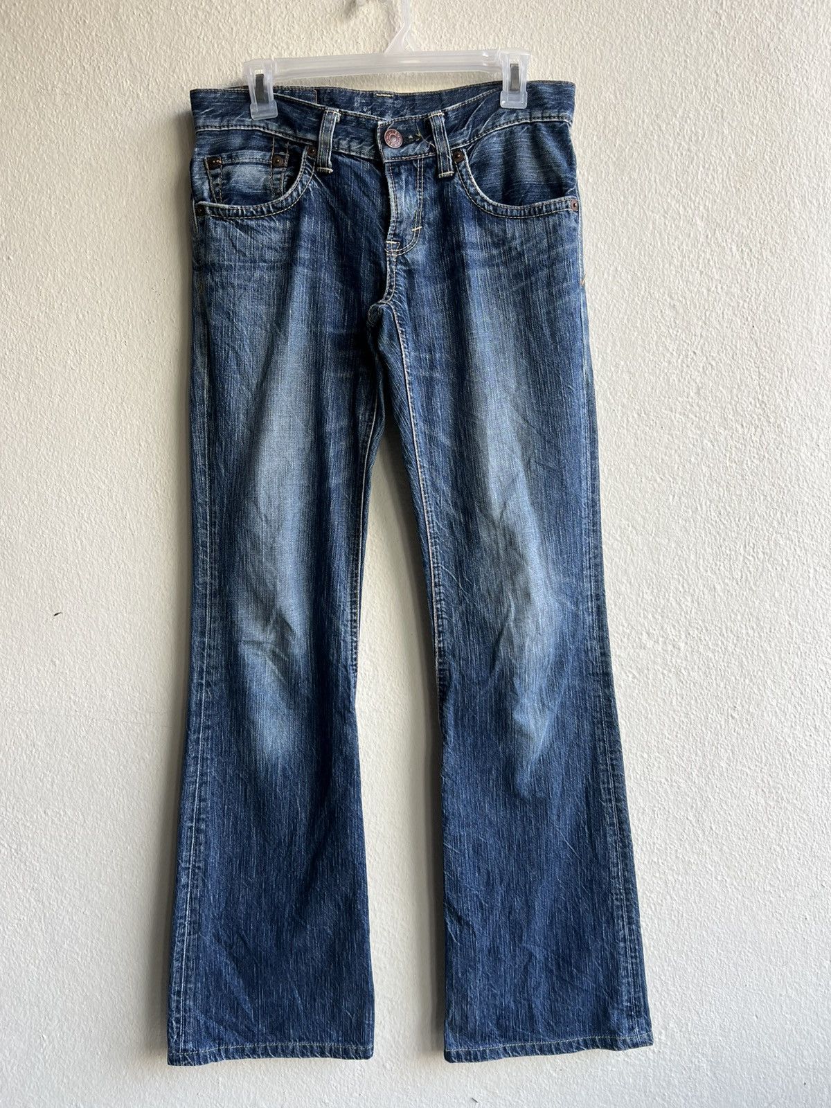 Edwin Vintage Y2K Edwin Made in Japan 503 Faded Denim Flare Jeans Size US 29 - 22 Thumbnail