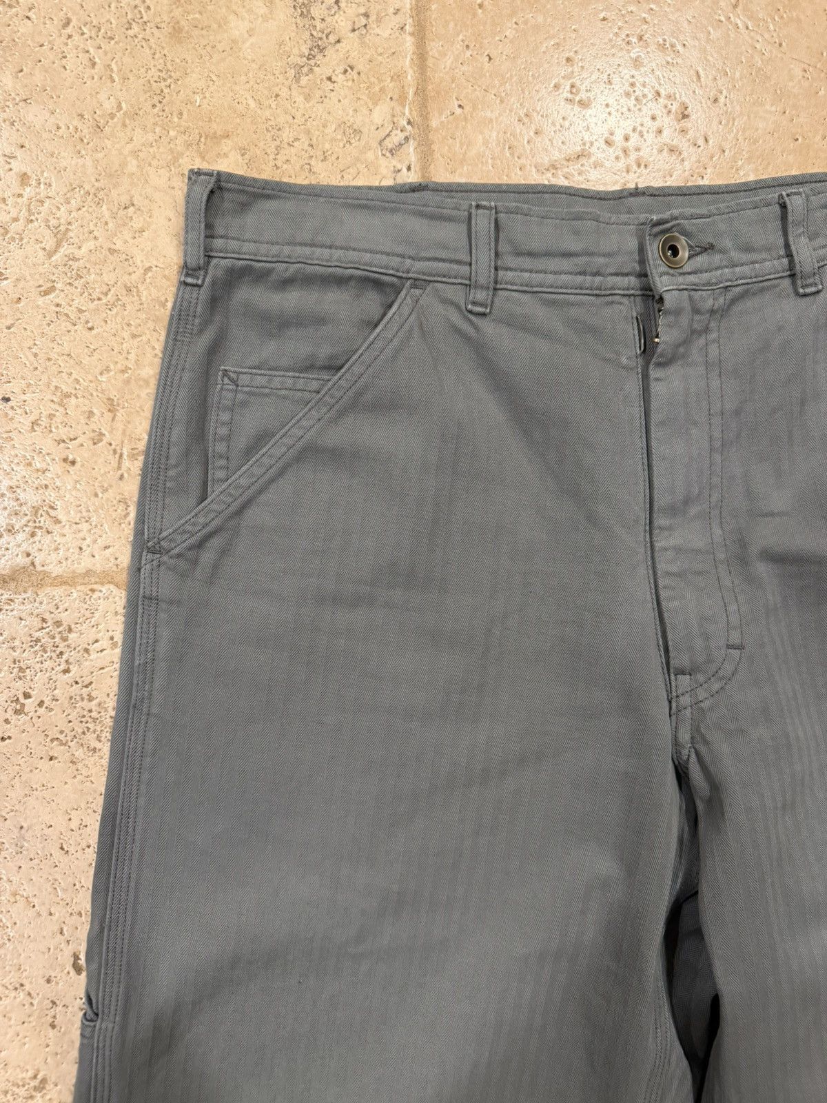 Maison Margiela Maison Margiela 5 Pockets Harringbone Striped Gray Trousers Size US 32 / EU 48 - 4 Thumbnail