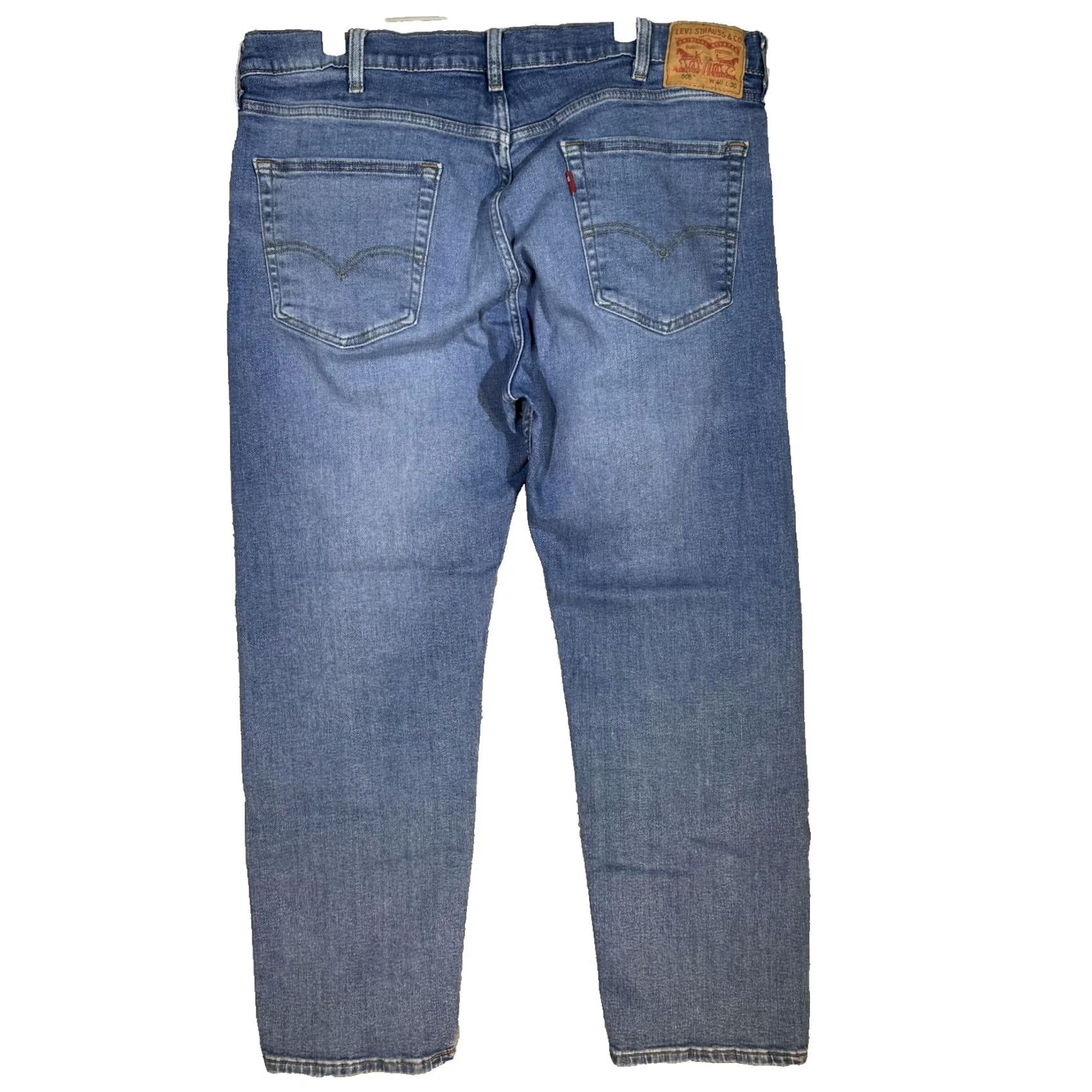 Levi's VINTAGE Levis 505 Jeans Mens 40x30 Blue Straight Leg Denim Zip Fly Classic Fit Size US 40 / EU 56 - 2 Thumbnail