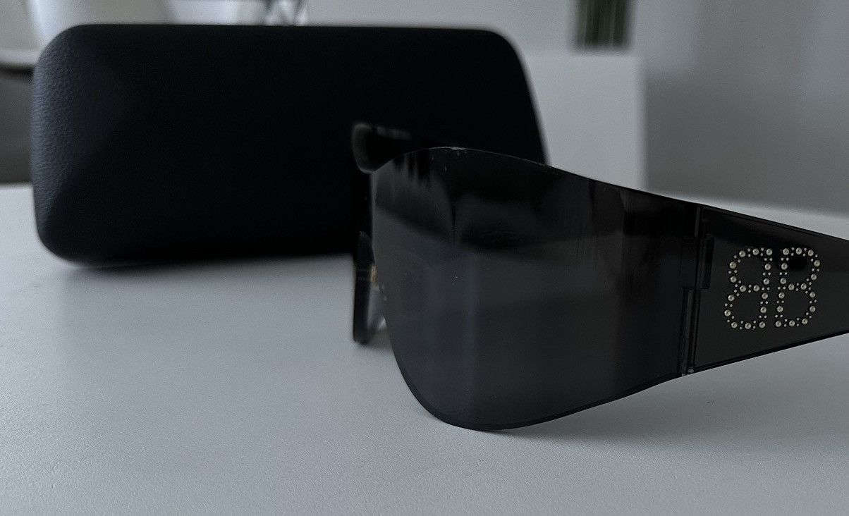 Balenciaga Balenciaga black shield BB mask sunglasses Size ONE SIZE - 9 Thumbnail
