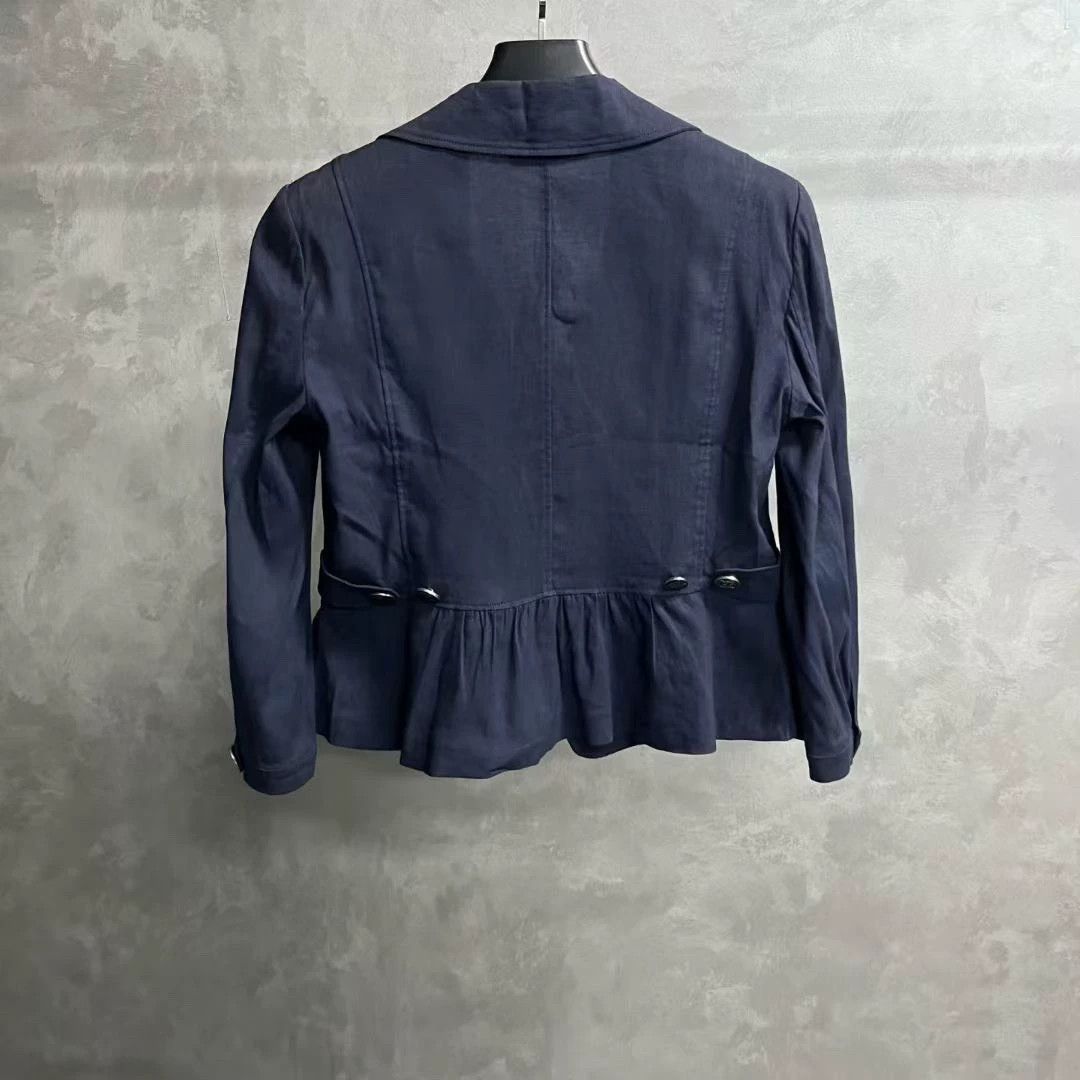 Emporio Armani giorgio armani navy short blazer jacket Size US M / EU 48-50 / 2 - 2 Thumbnail