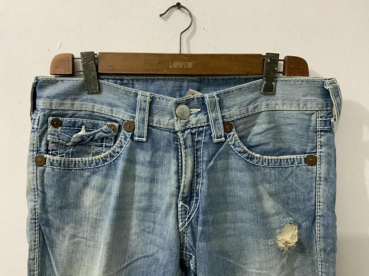 True Religion True Religion Distressed Acid Wash Fade Jeans Size US 33 - 3 Thumbnail