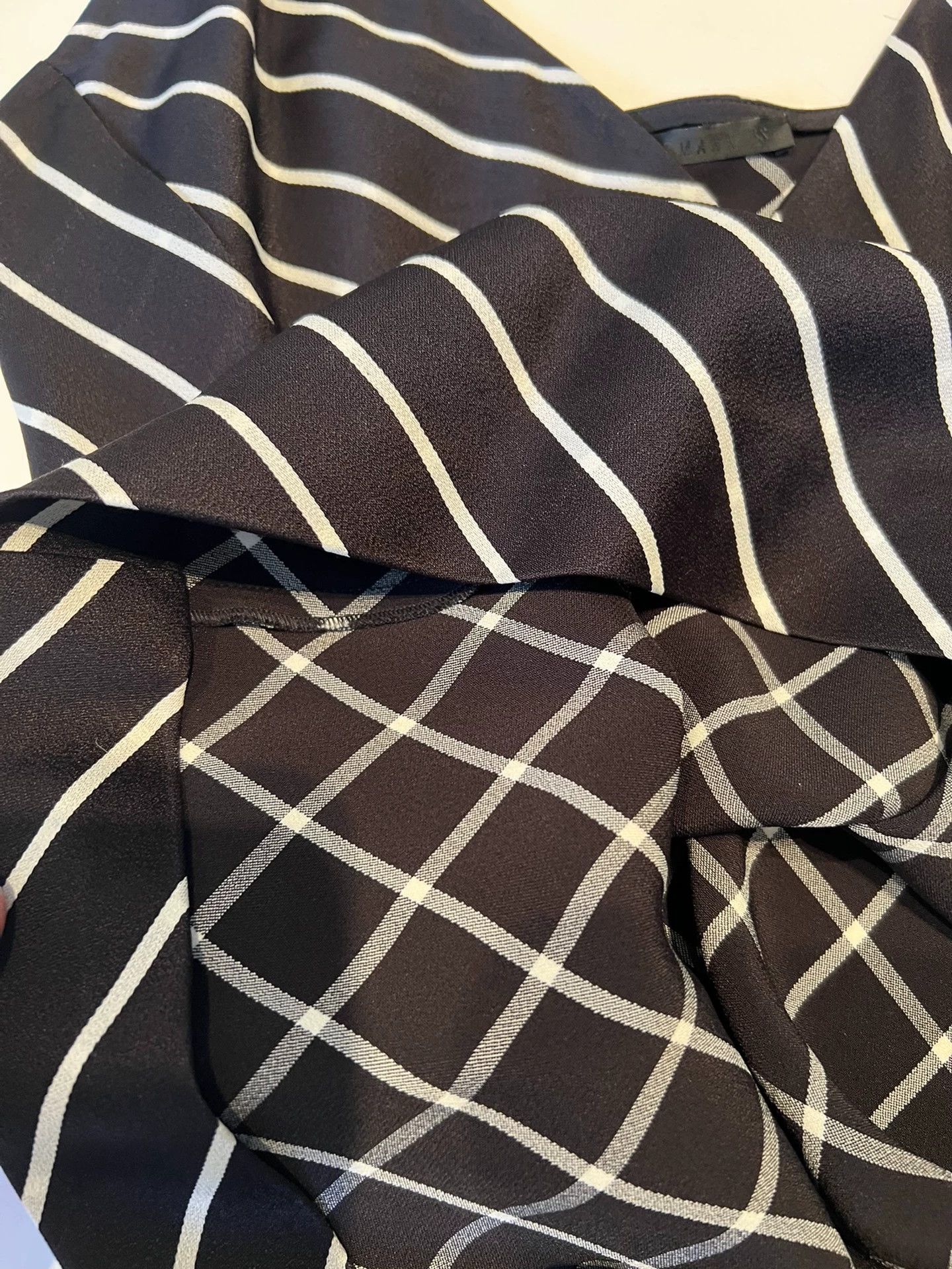 Haider Ackermann Haider Ackermann Metropolitan Thick Viscose Woven Stripe/Check Reversible Silk Strap Camisole M Size M / US 6-8 / IT 42-44 - 5 Thumbnail