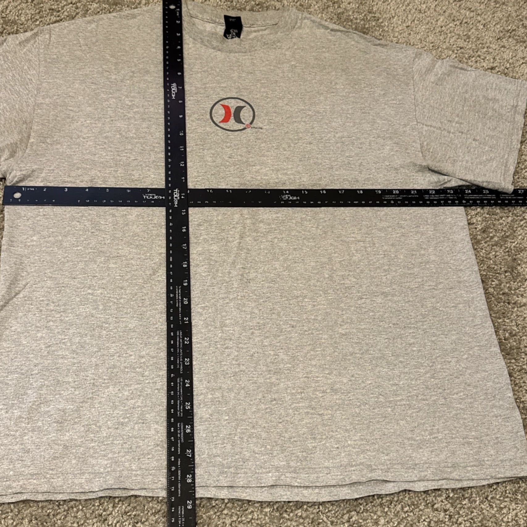 Hurley VINTAGE Hurley Circle Logo T-Shirt Grey XL Men Size US XL / EU 56 / 4 - 5 Thumbnail