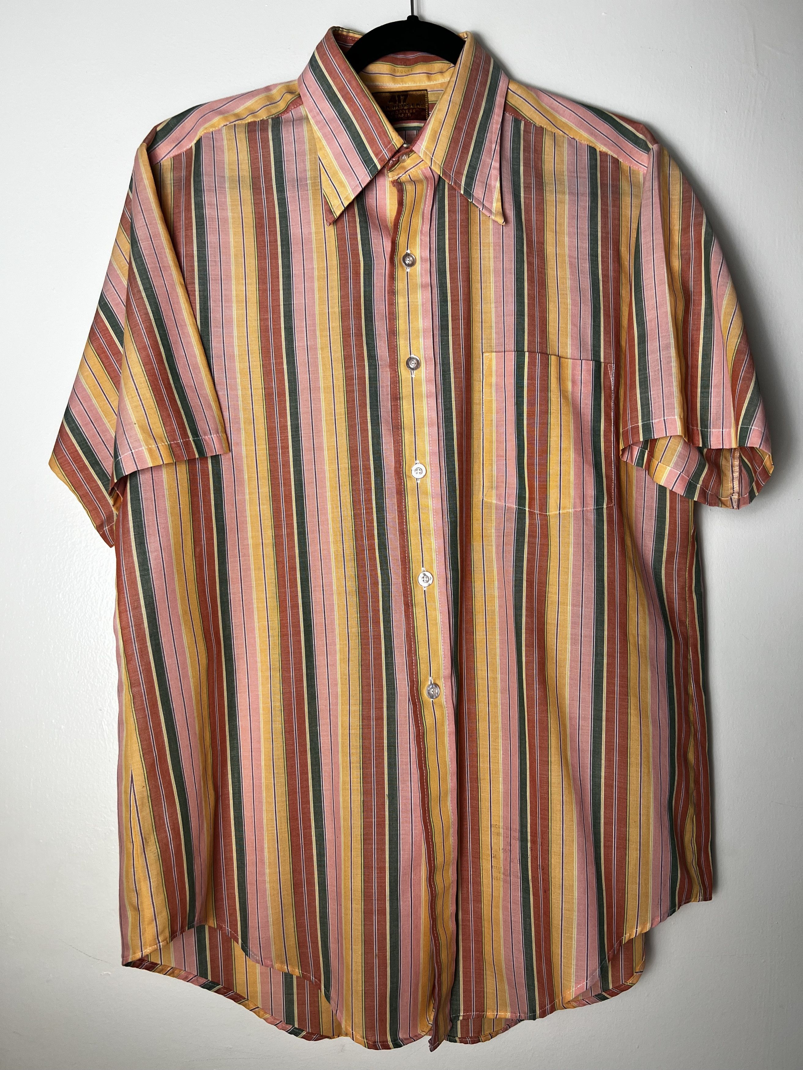 Van Heusen Vintage 1960's Van Heusen 417 Striped Short Sleeve Button Up Size US S / EU 44-46 / 1 - 9 Thumbnail