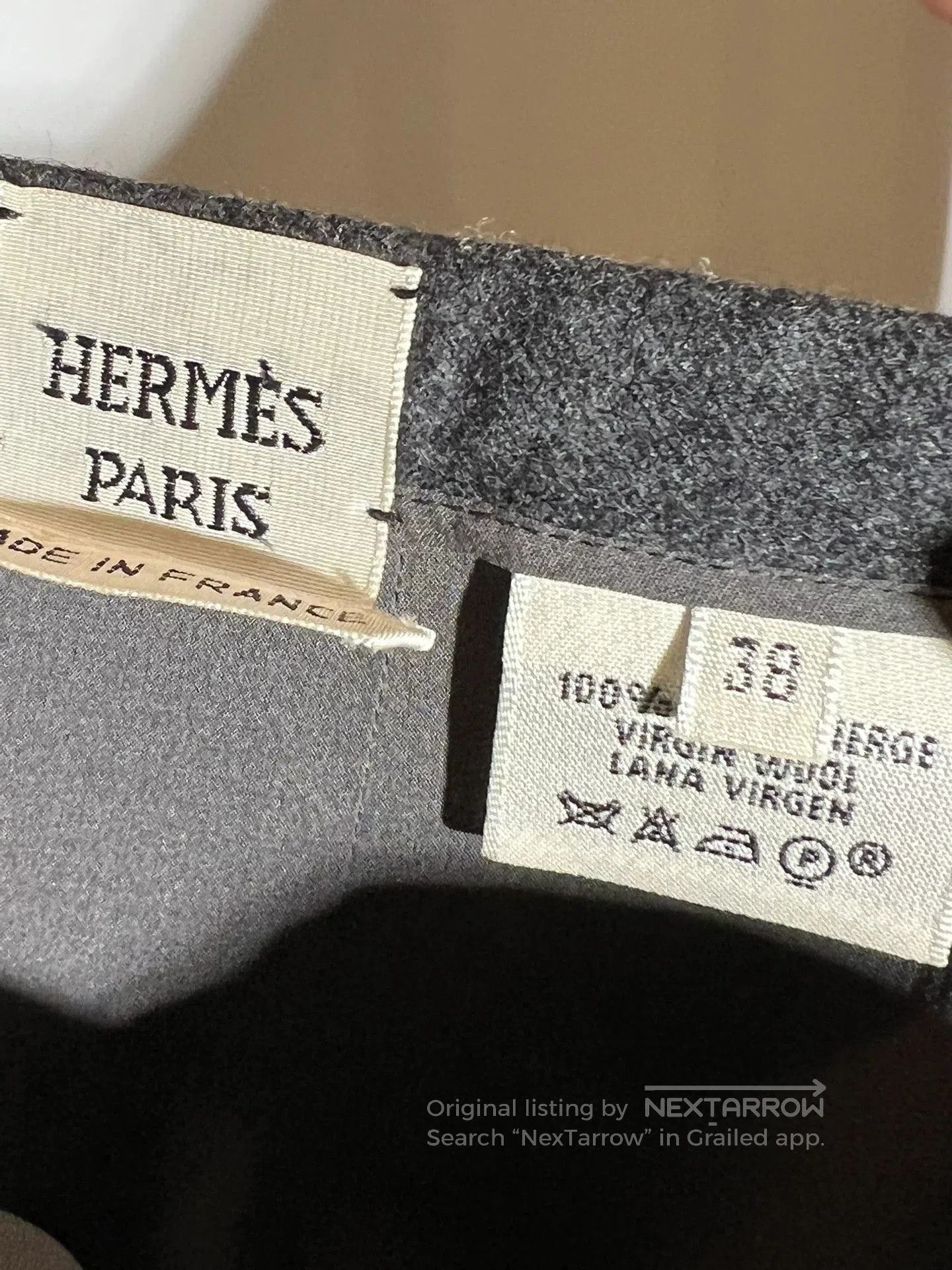 Hermes Hermes Gray Pleated Hem Skirt. Size US 38 / EU 54 - 2 Thumbnail