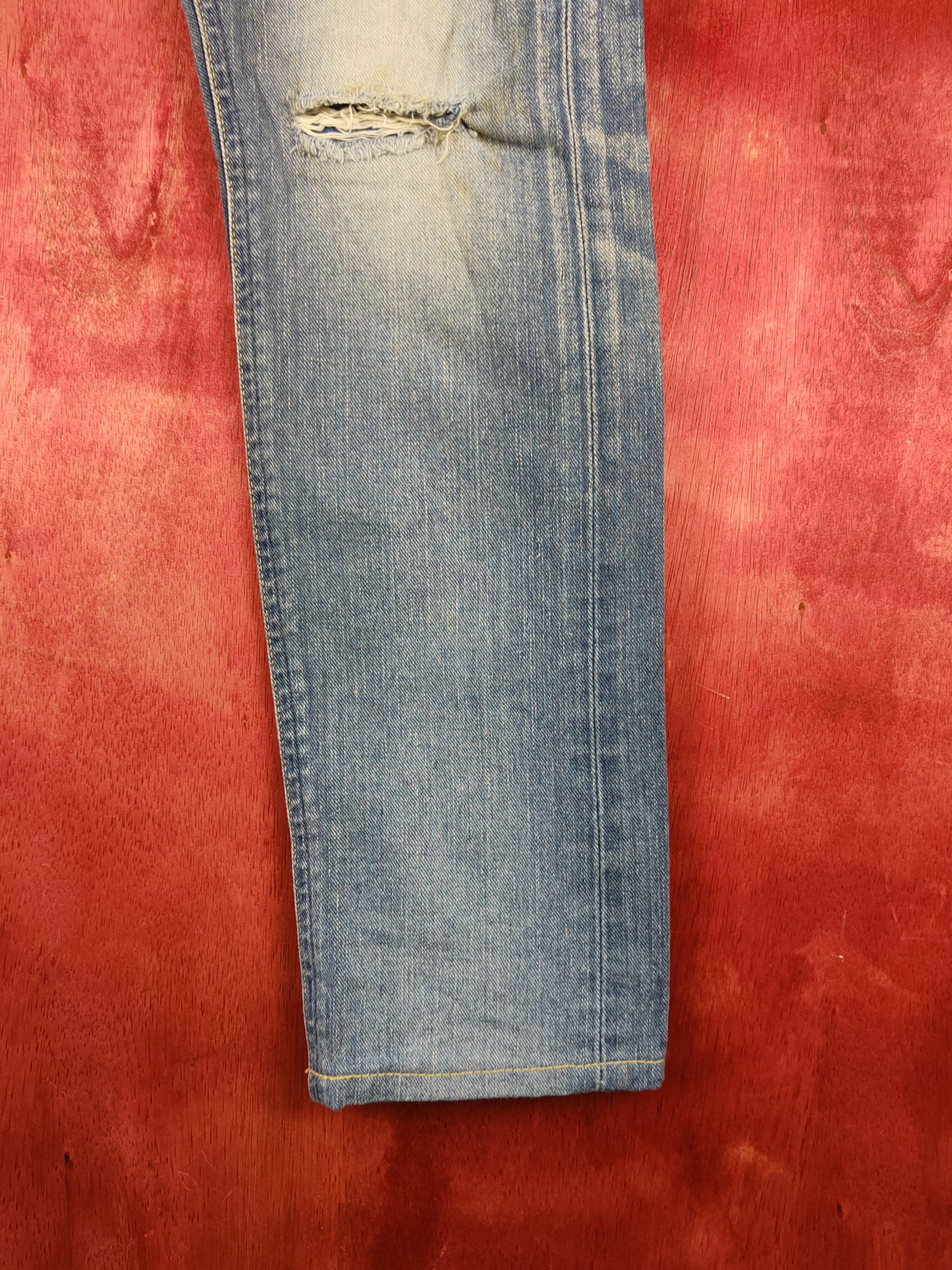 Lee Blue Faded Distressed Ripped Jeans #S1812