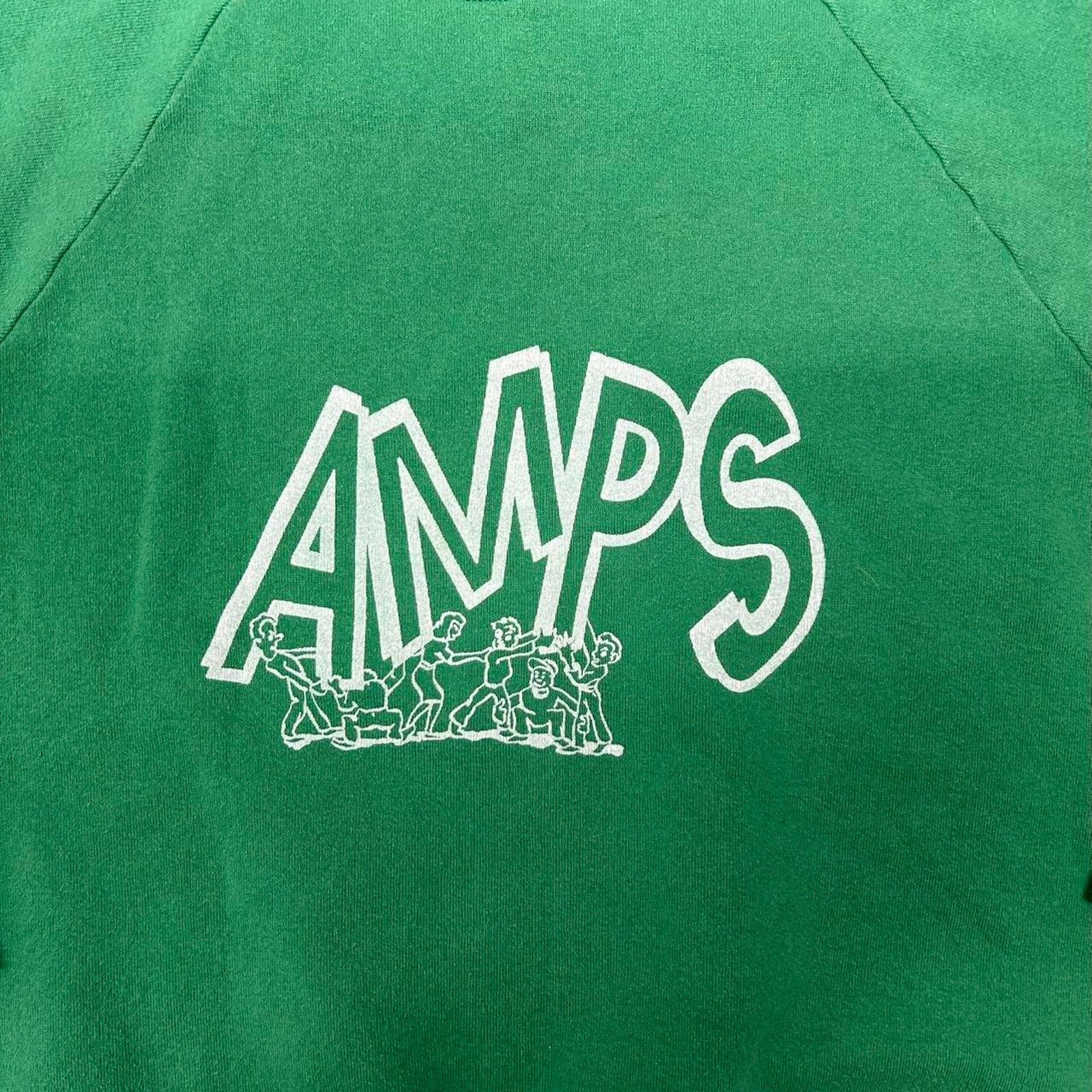 Jerzees Green vintage 80s amps sweatshirt Size US L / EU 52-54 / 3 - 2 Thumbnail