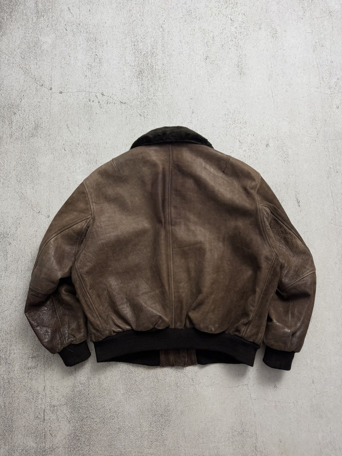 Genuine Leather Akaso Motorcycles Vintage Pilot A-2 Flight Schott Jacket Size US M / EU 48-50 / 2 - 8 Thumbnail