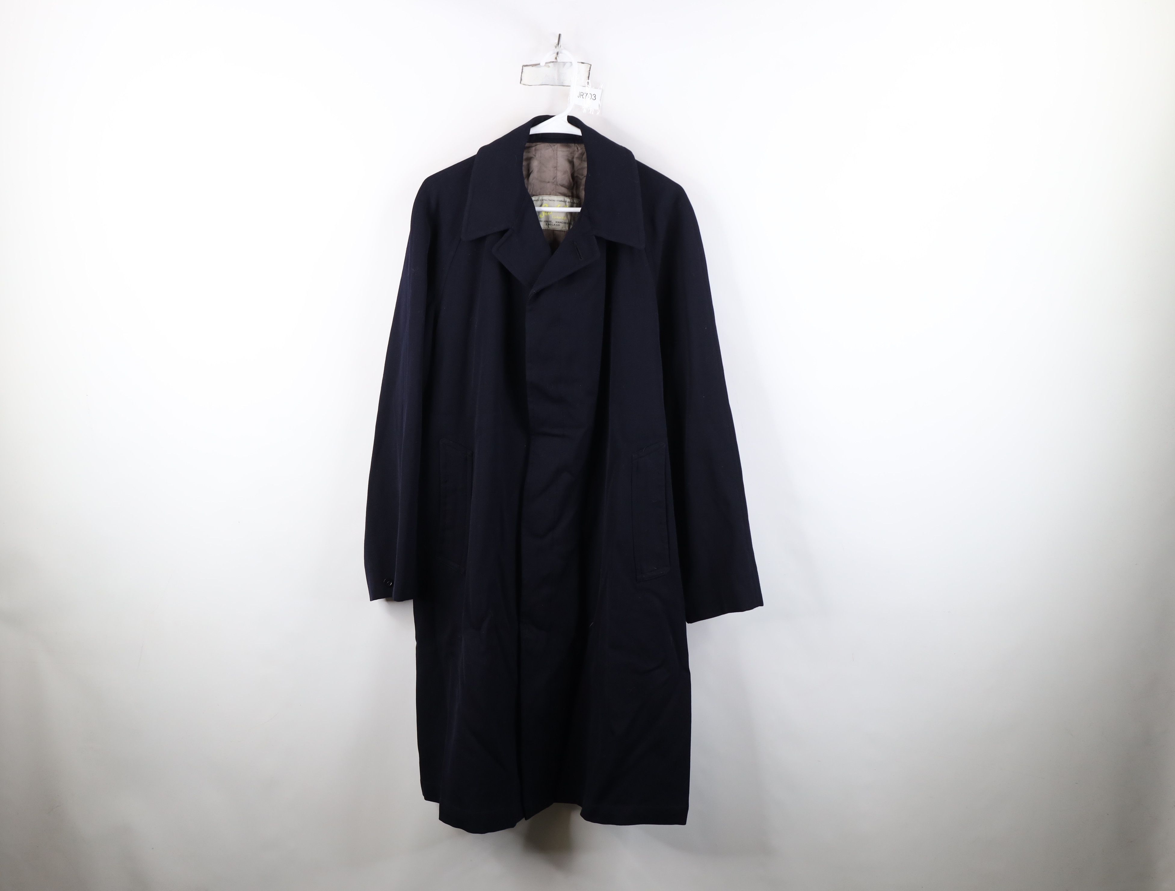 Vintage Vintage 70s Streetwear Collared Overcoat Jacket Blue Size US XL / EU 56 / 4 - 1 Thumbnail