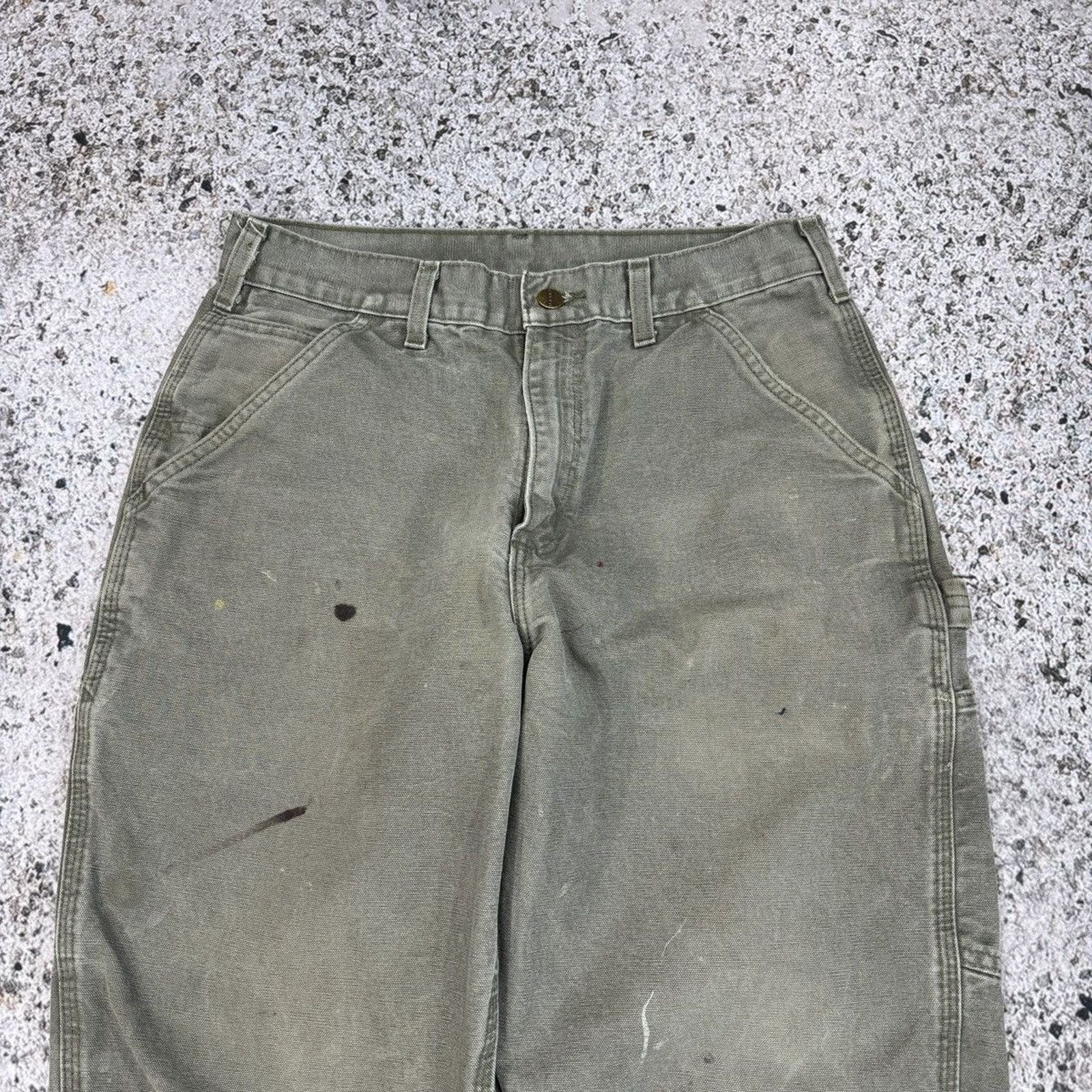 Vintage Thrashed Faded Distressed Carhartt Pants ERD Grunge Chrome Size US 29 - 7 Thumbnail