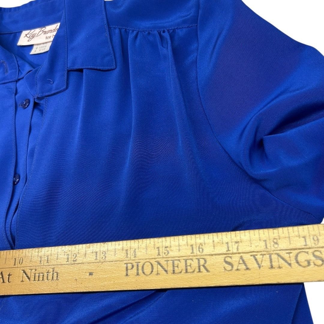 Other Vintage Kay Brandon Blue Long Sleeve Dress W/Belt Women's Si Size L / US 10 / IT 46 - 7 Thumbnail