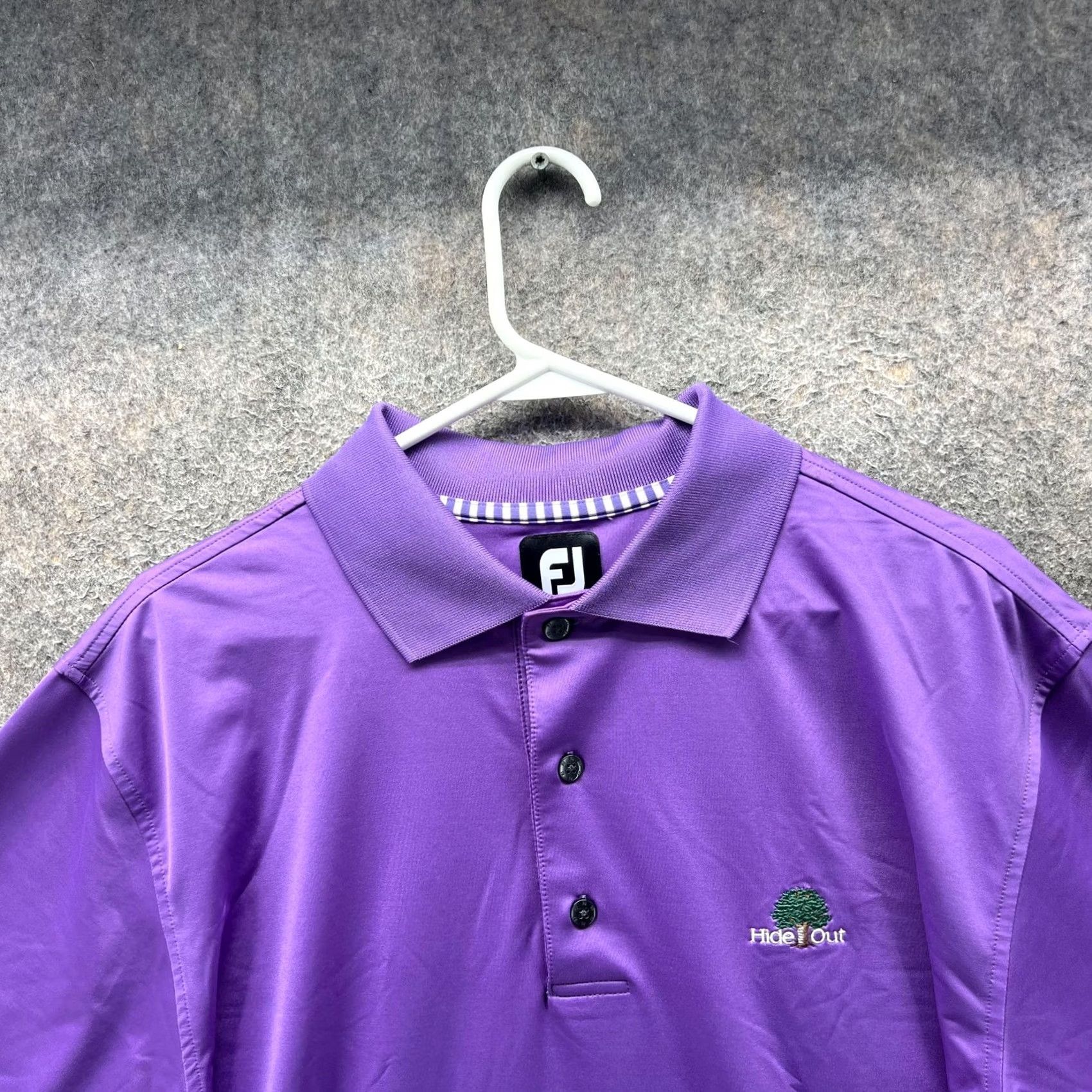 Footjoy FootJoy Polo Shirt Mens XL Purple Short Sleeve Golf Performance Stretch Size US XL / EU 56 / 4 - 4 Thumbnail