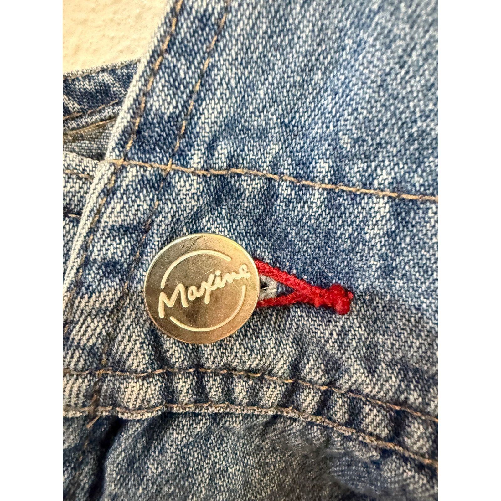 Other 90s Y2K Maxine Embroidered Shortalls Size 36" / US 14 / IT 50 - 5 Thumbnail