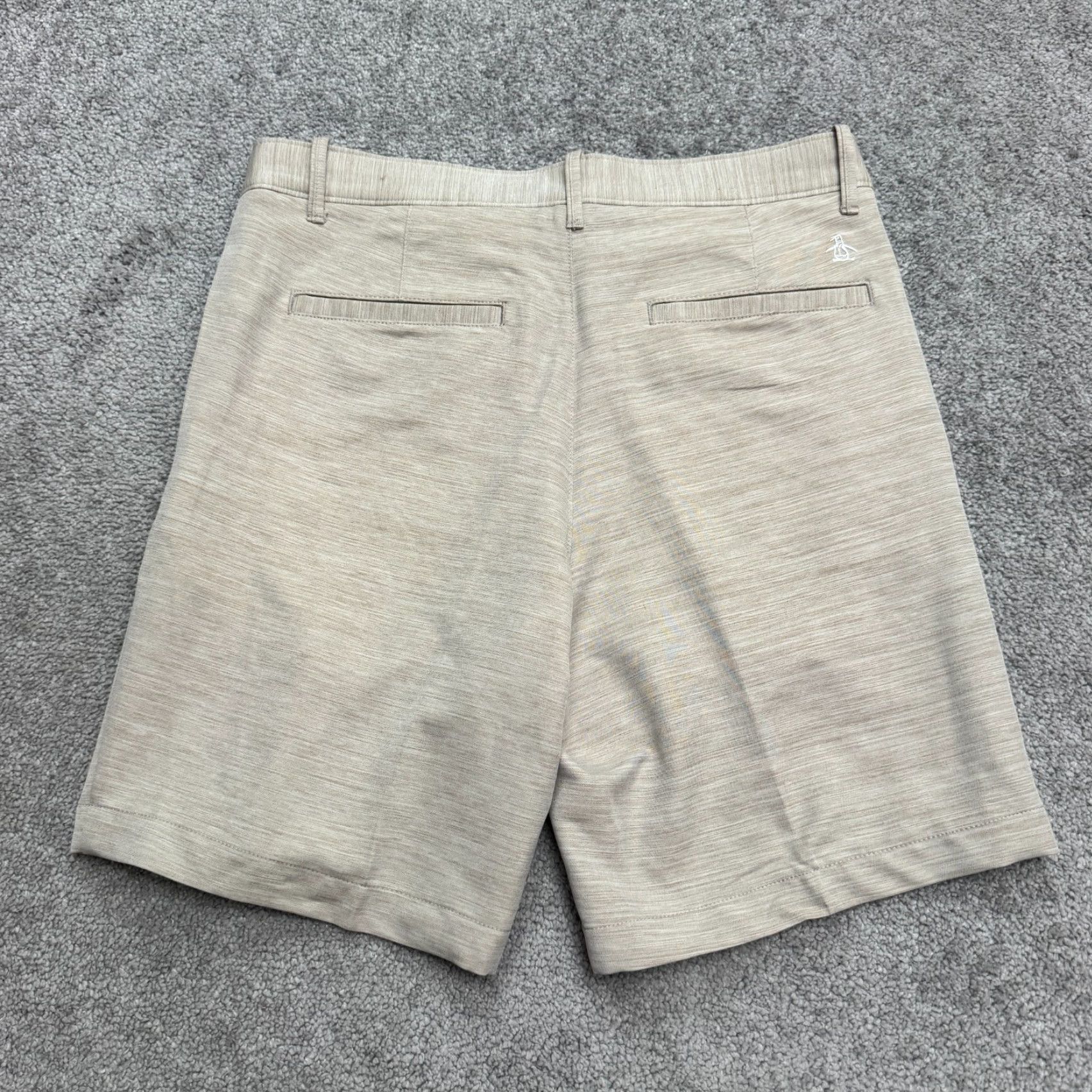 Original Penguin Original Penguin Performance Golf Chino Shorts Mens 30 Beige Flat Front Stretch Size US 30 / EU 46 - 2 Thumbnail