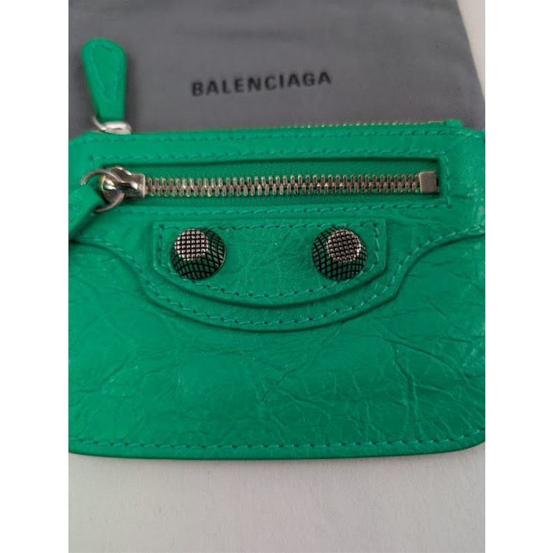 Balenciaga o1rshd1 Size: OS / Le Cagole Card Holder in Neon Green Size ONE SIZE - 9 Thumbnail