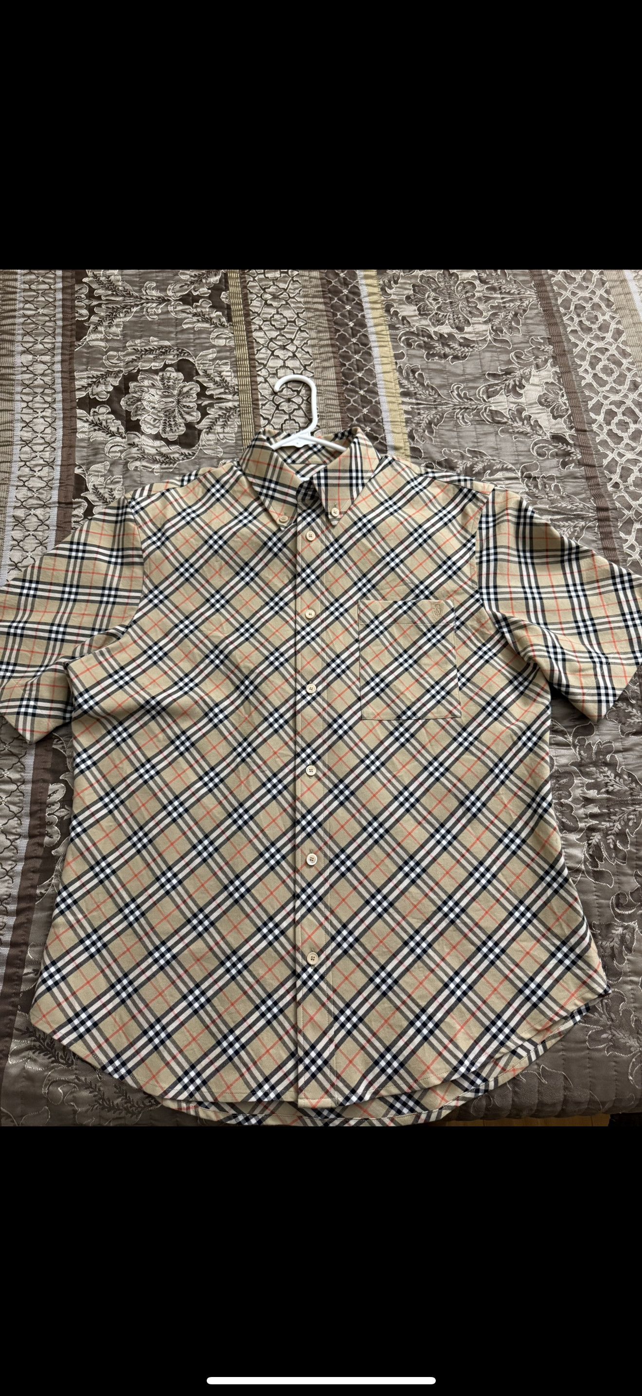 Burberry Burberry Check Short Sleeve Oxford Shirt Size US M / EU 48-50 / 2 - 1 Thumbnail