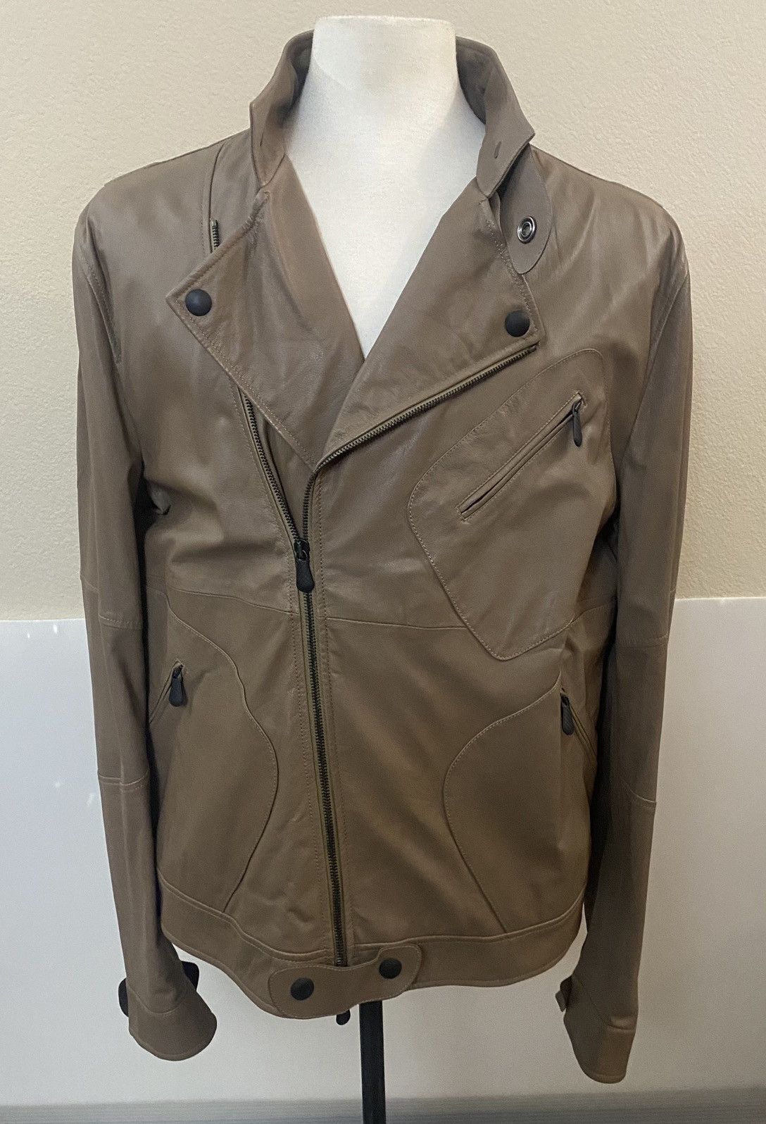 Bottega Veneta 🇮🇹 x Tomas Maier leather motorcycle jkt 54 NEW