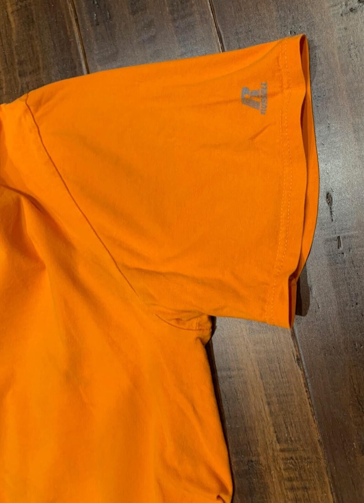 Russell Athletic Men's Russell brand 3XL Orange 100% Cotton T-Shirt Size US XXL / EU 58 / 5 - 6 Thumbnail