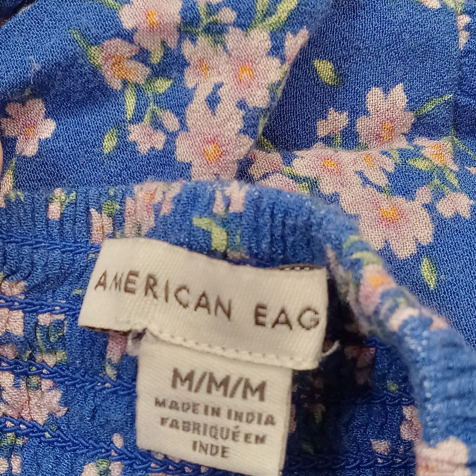 American Eagle Outfitters American Eagle Sun Dress M Women's Blue Floral Viscose Size M / US 6-8 / IT 42-44 - 4 Thumbnail