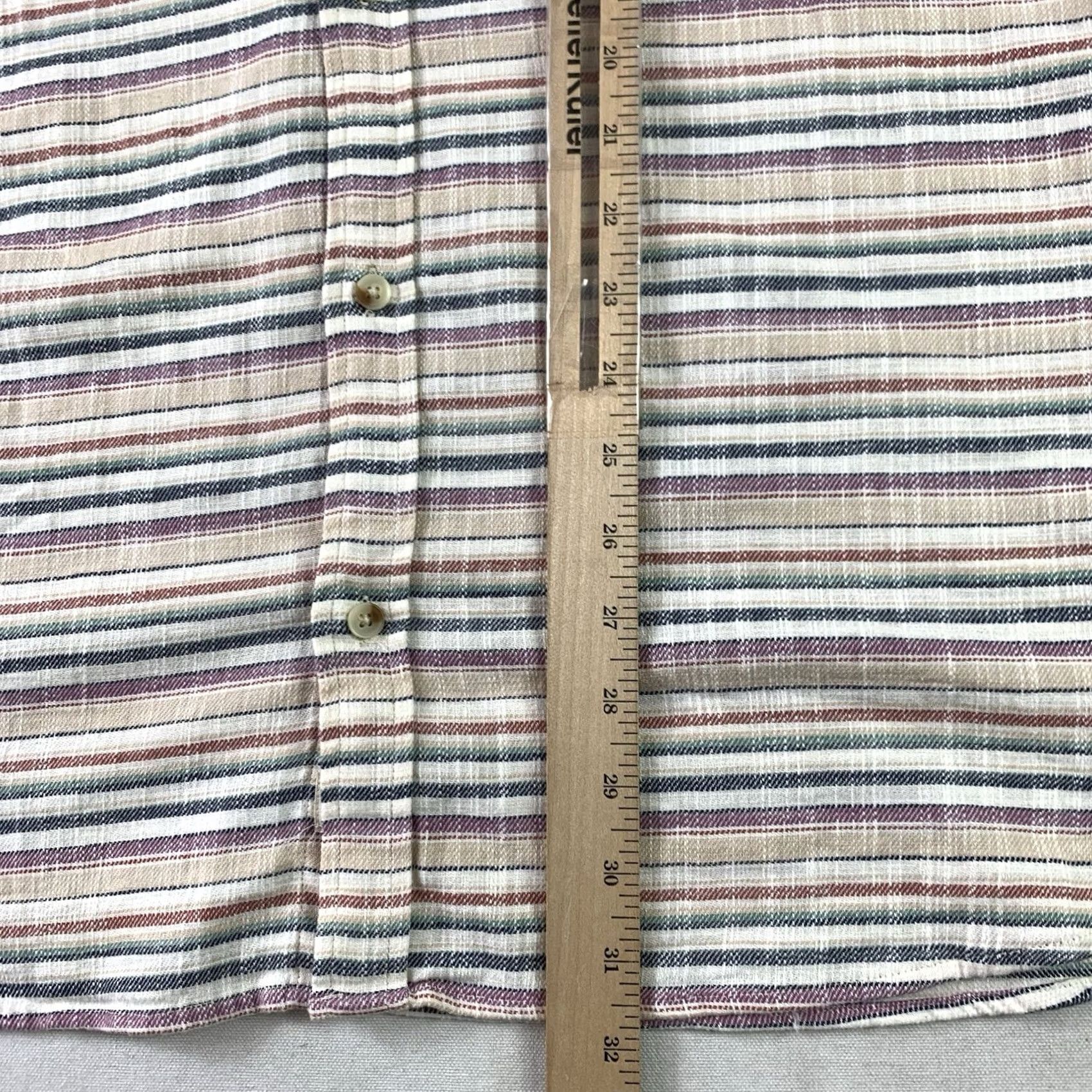 Marine Layer Marine Layer Button-Up Shirt Mens 2XL Multicolor Striped Short Sleeve Necklace? Size US XXL / EU 58 / 5 - 3 Thumbnail