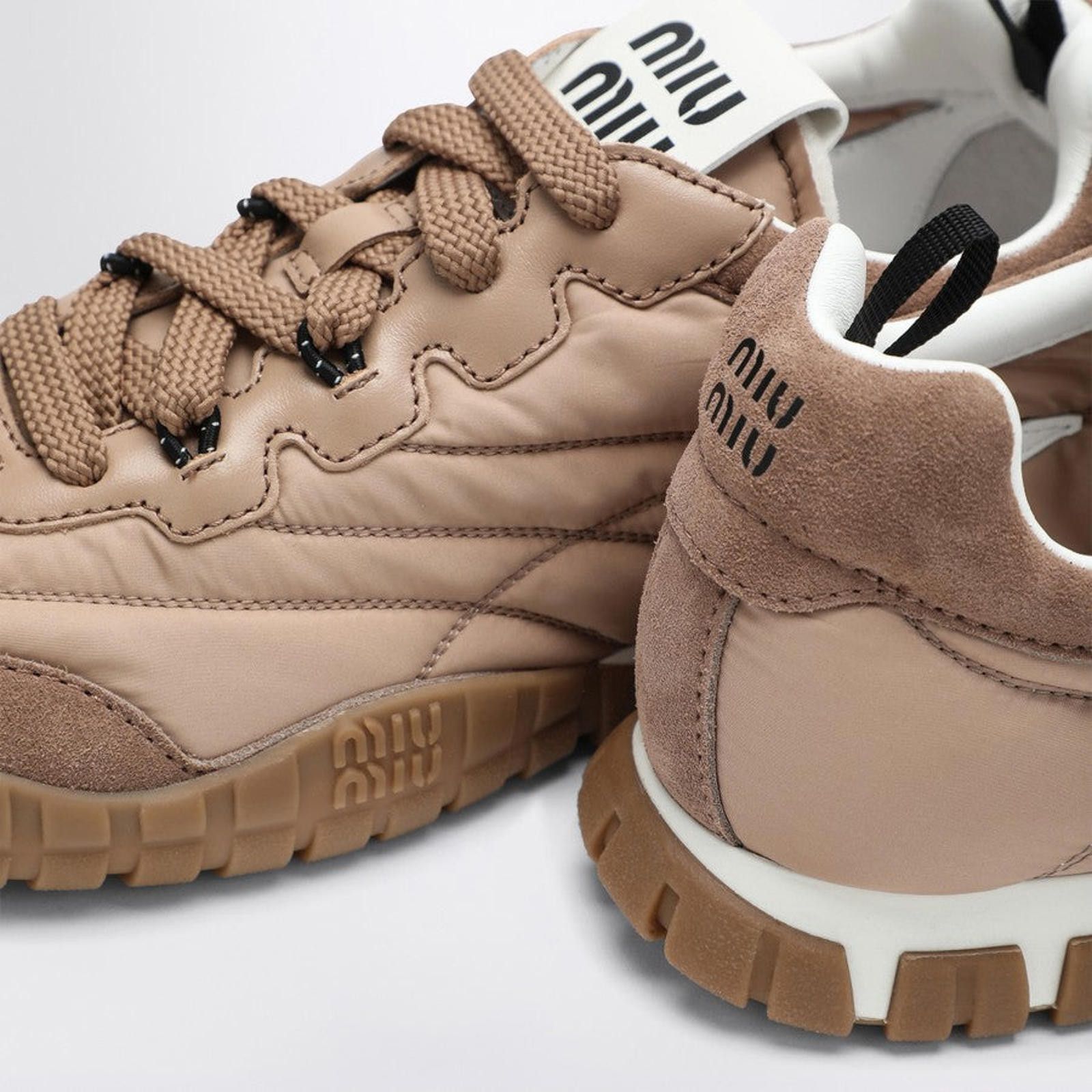 Miu Miu MIU MIU TYRE AND SUEDE SNEAKER SIZE 41 Size ONE SIZE - 4 Thumbnail