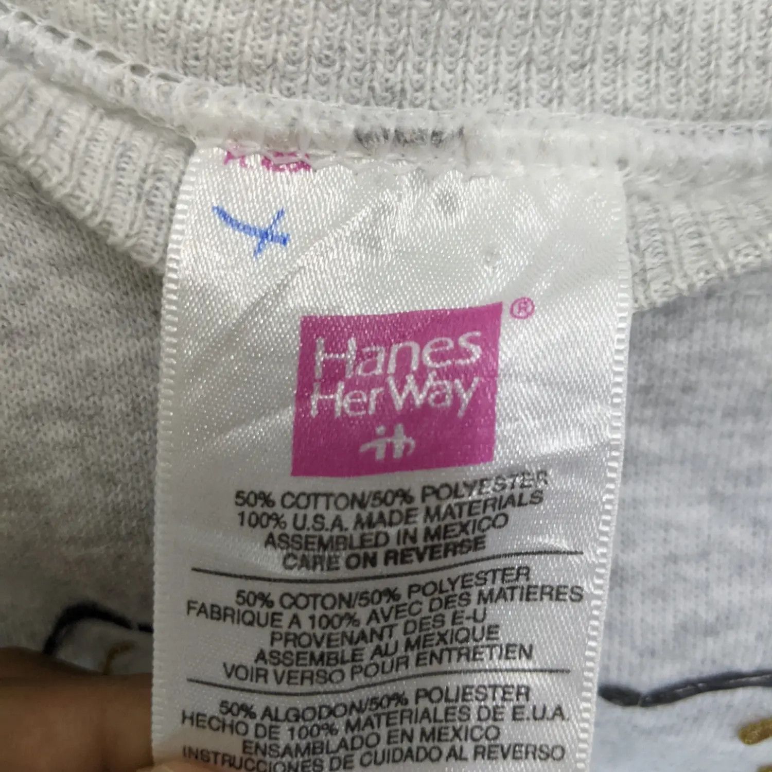 Hanes × Vintage Vintage 90's HANES Chaney Cowboys Kid Drawing Jumper Size XL / US 12-14 / IT 48-50 - 9 Thumbnail