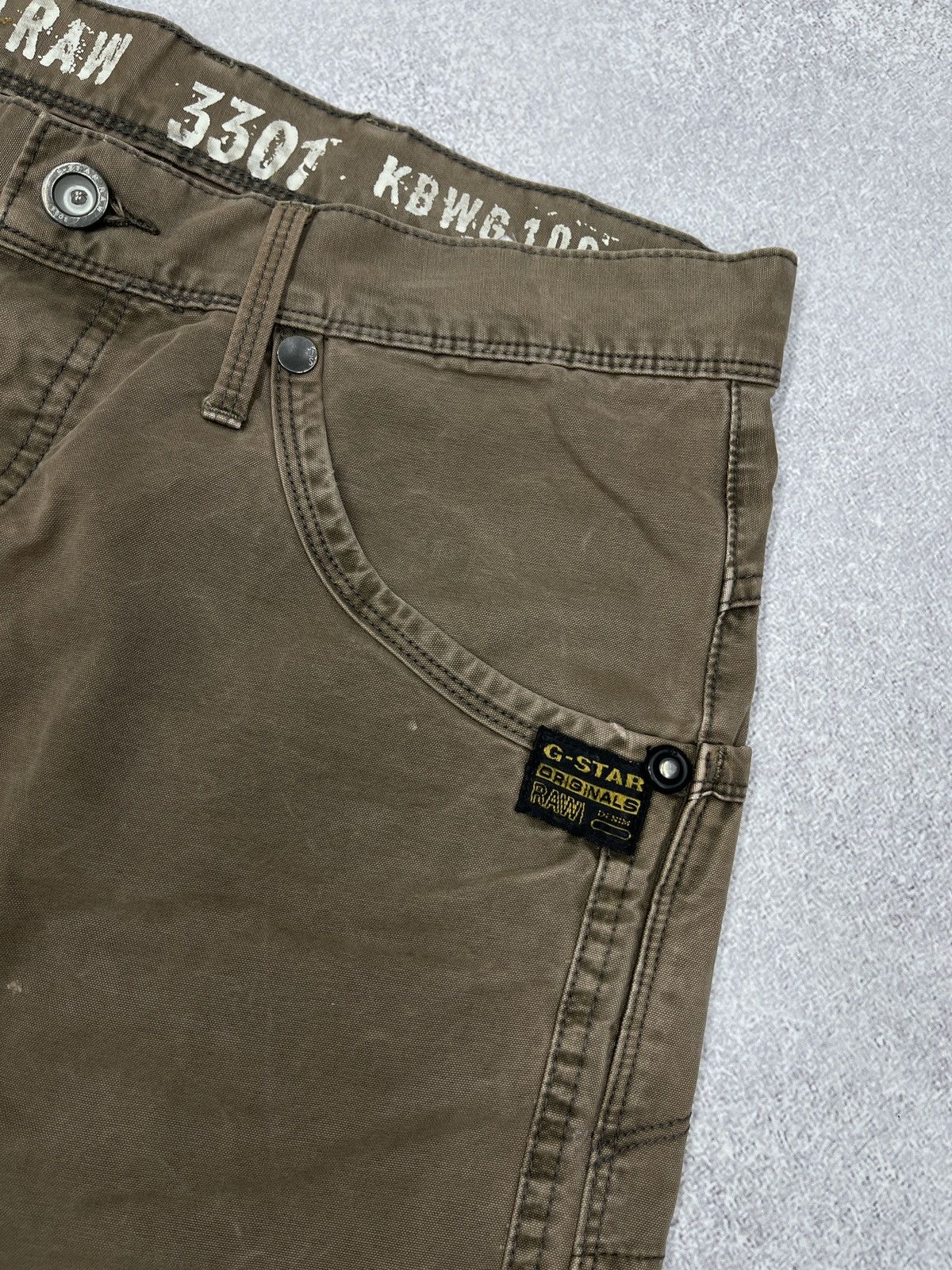G-Star Vintage G Star Raw 3301 KBWG 100 Denim Pants Big Logo Y2K Size US 32 / EU 48 - 9 Thumbnail