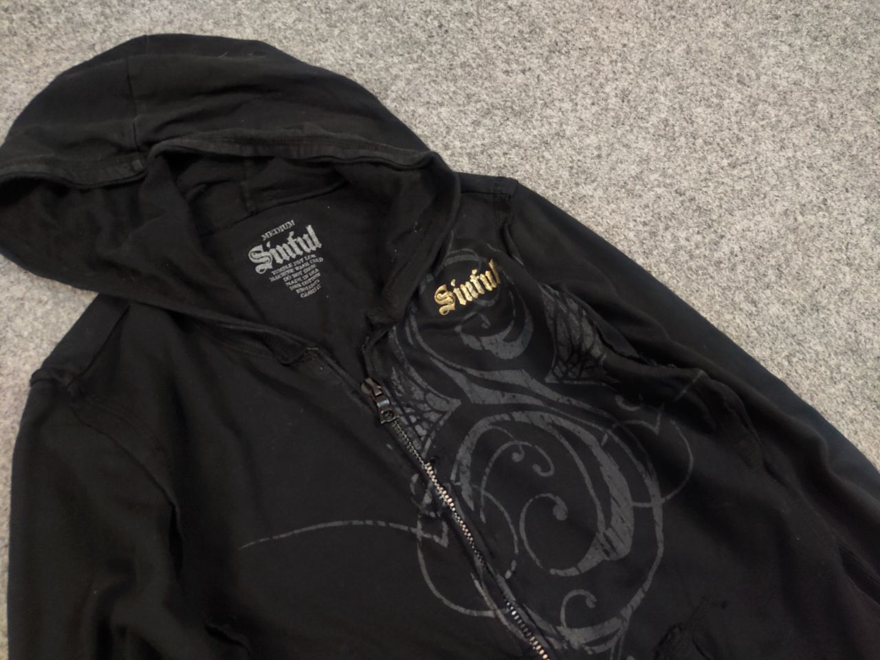 Affliction Sinful Japan Affliction Design Tattoo Zip Hoodie Y2K Style Size M / US 6-8 / IT 42-44 - 12 Thumbnail