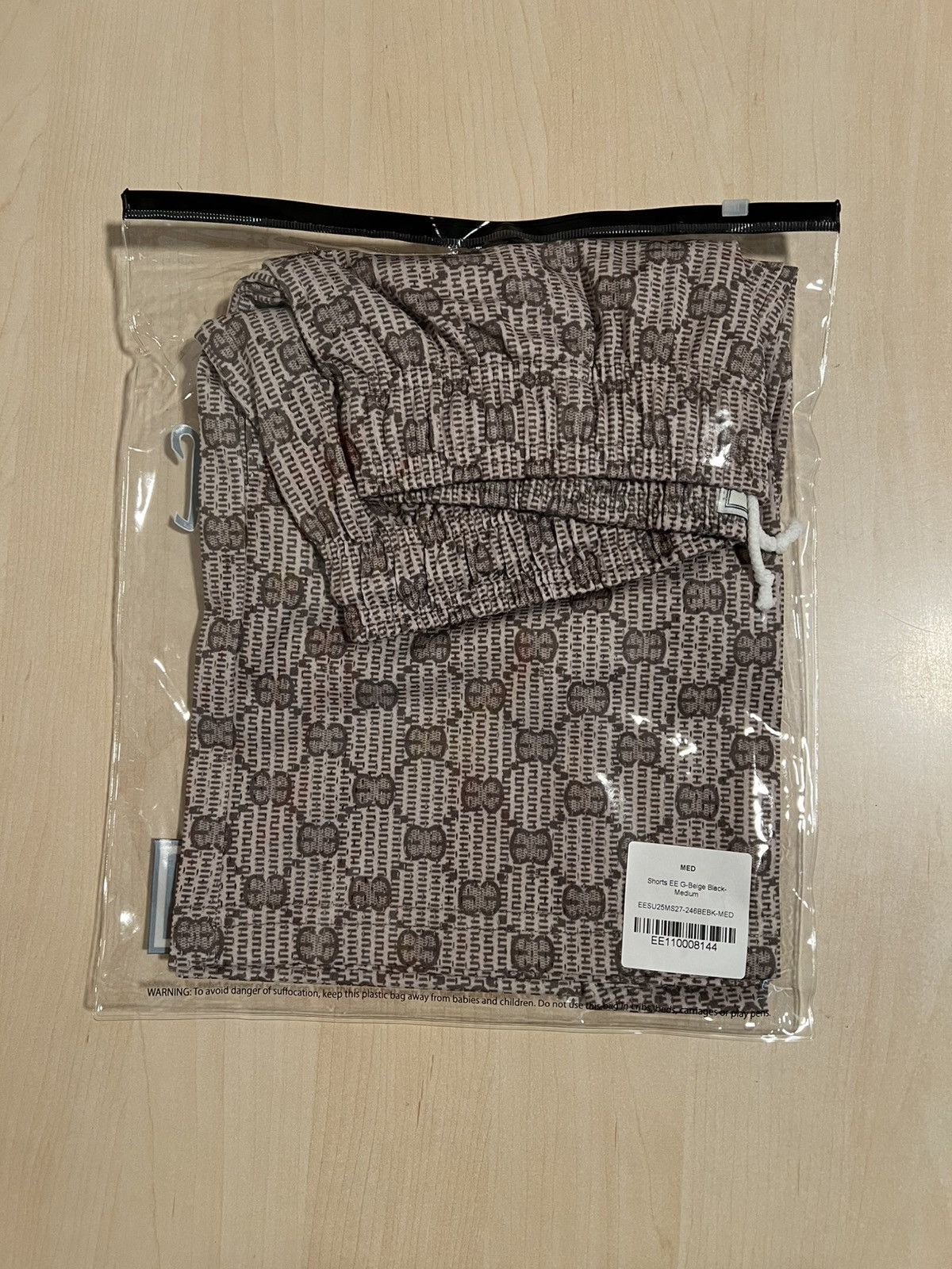 Eric Emanuel Eric Emanuel EE Print Gucci Basic Shorts Beige Black Medium Size US 32 / EU 48 - 8 Thumbnail