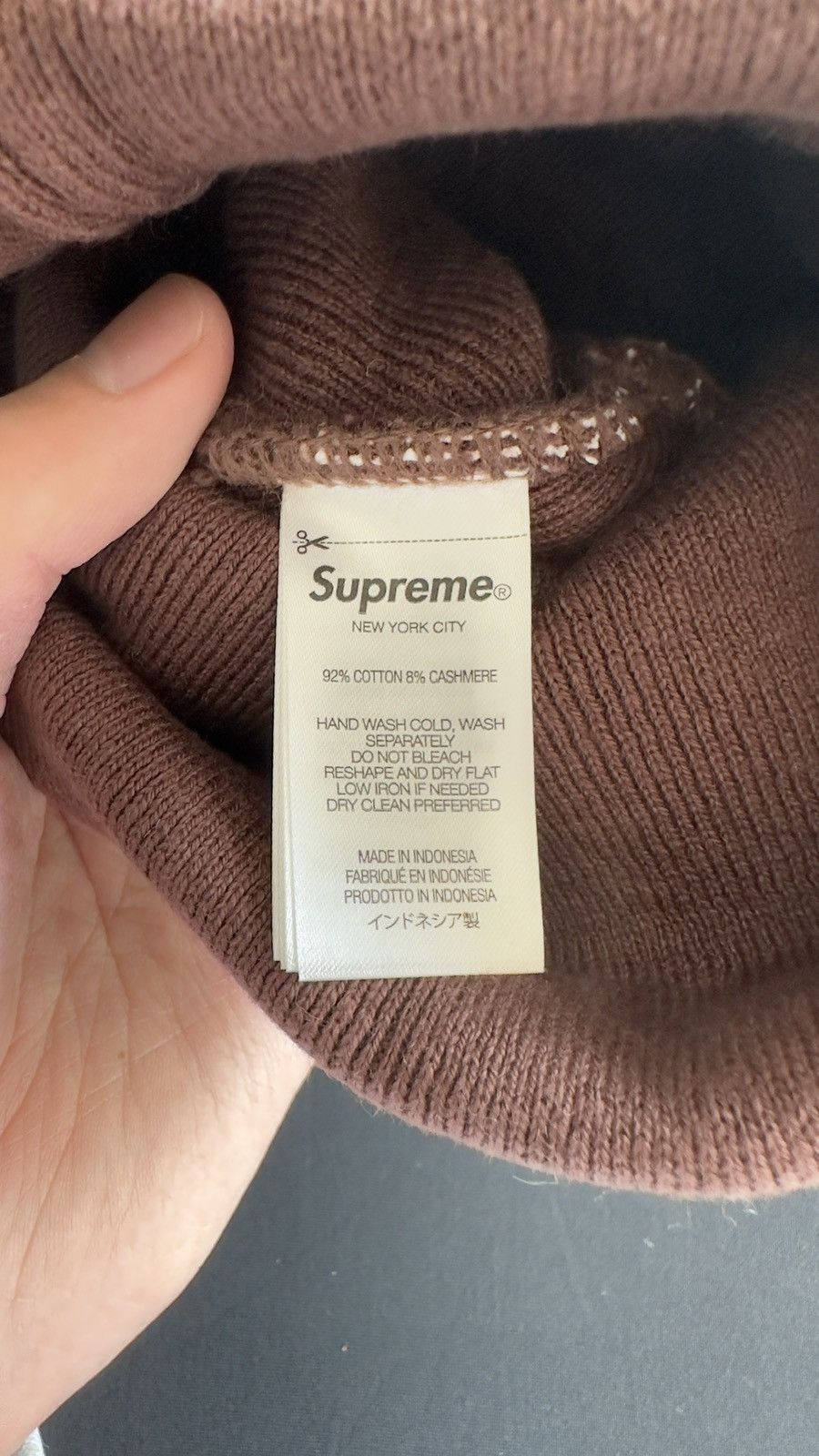 Supreme Supreme Big Logo Beanie Brown Size ONE SIZE - 5 Thumbnail
