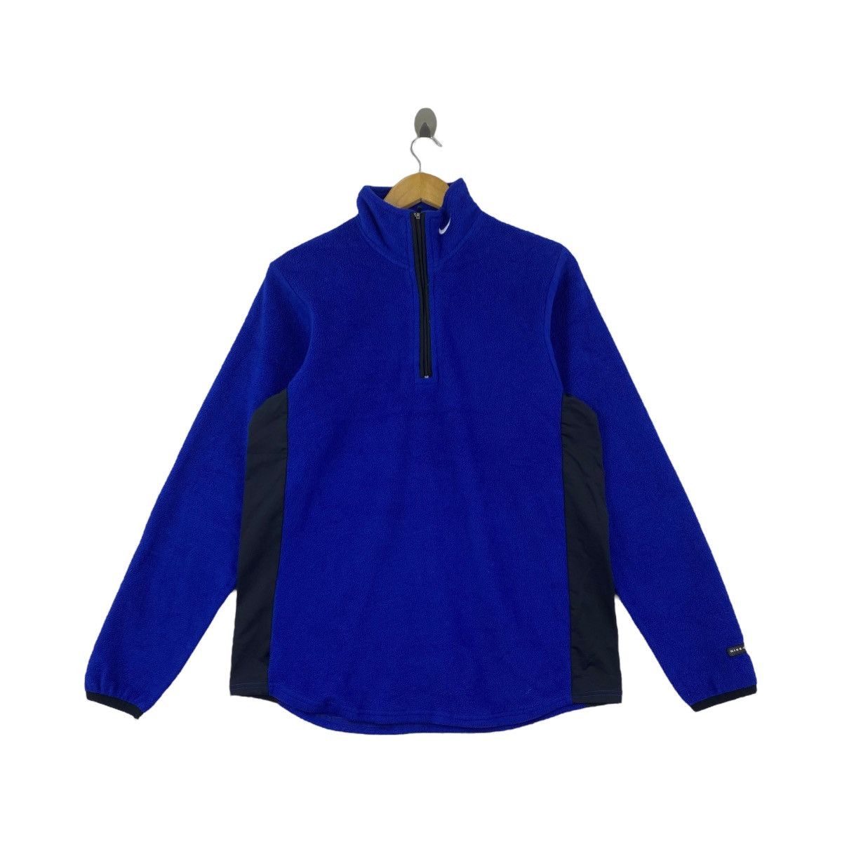 Nike Vintage 90s NIKE Fleece Jacket Sherpa Half Zipper Two Tones Size US M / EU 48-50 / 2 - 1 Thumbnail