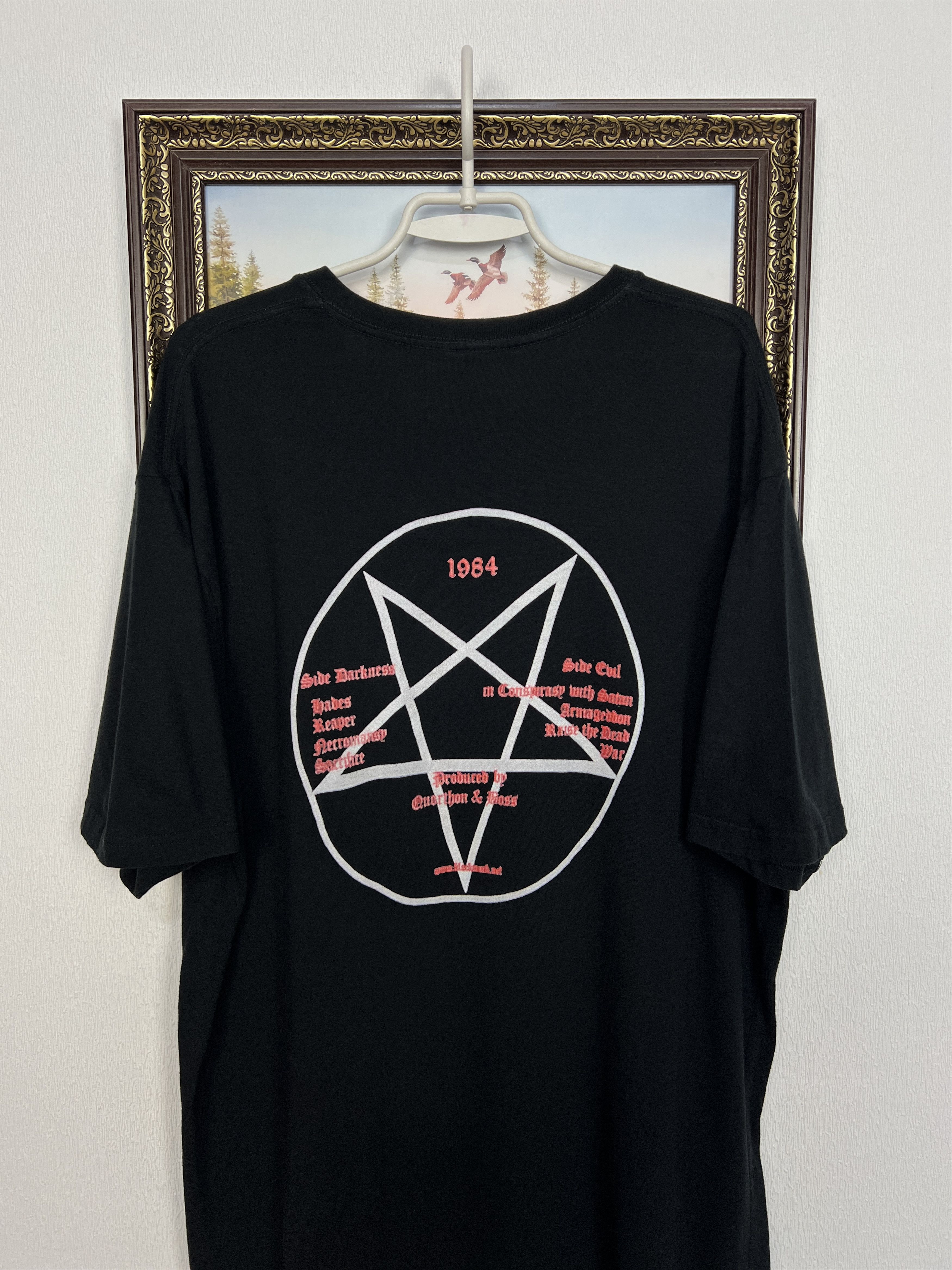 Vintage Bathory Band Over Print Shirt Tee Rare Big Goat Metal Sz 4XL Size US XXL / EU 58 / 5 - 7 Thumbnail