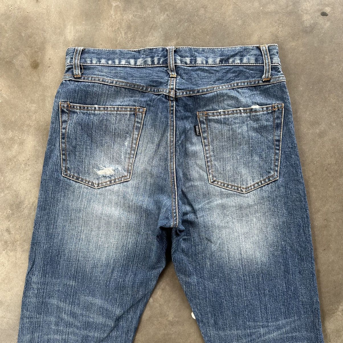 Japanese Brand × Jean × Vintage Vintage Seven ThreeR Faded Distressed Faded Denim Jean Pant Size US 31 - 11 Thumbnail