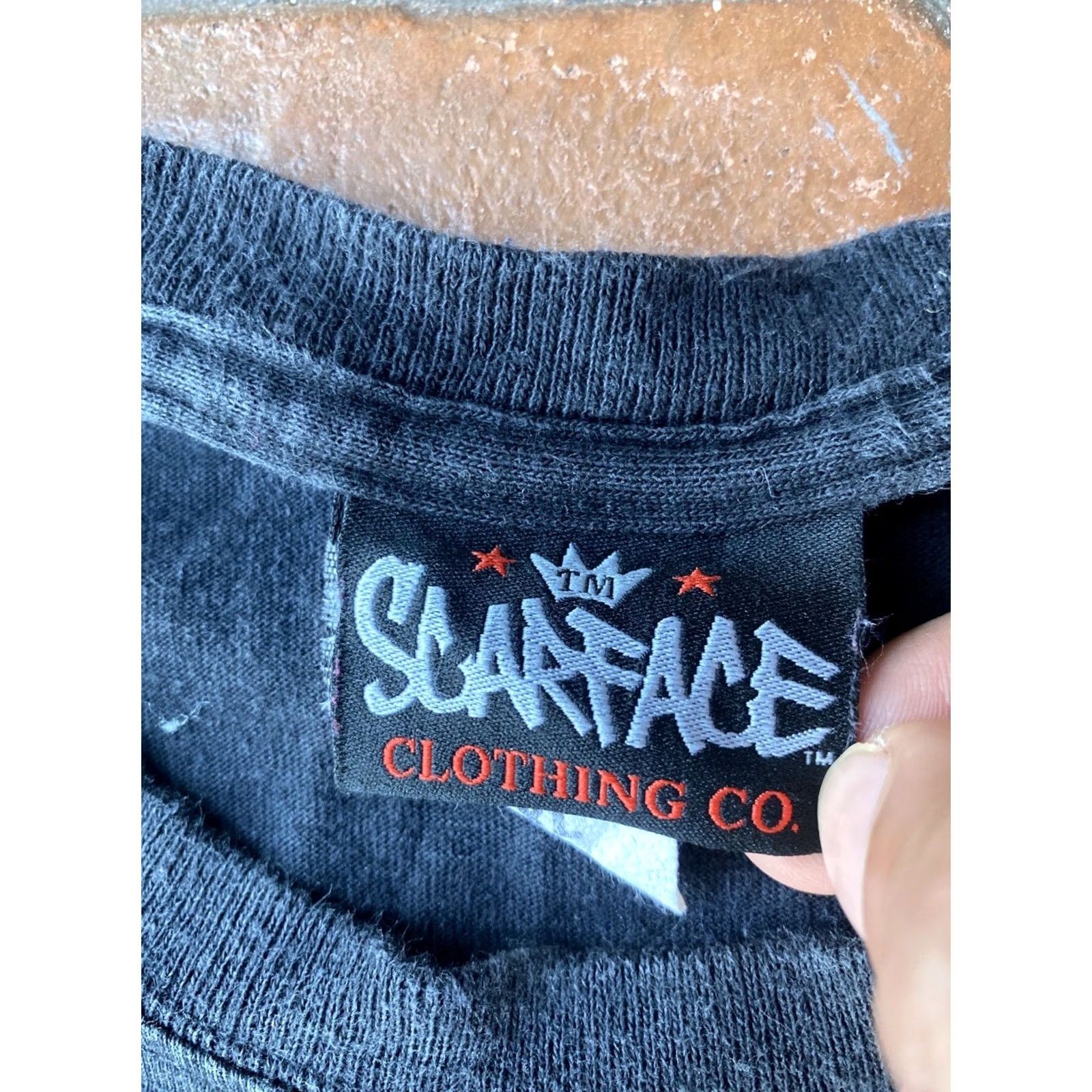 Vintage VINTAGE Scarface The World Is Yours Tony Montana Big Face Movie T-Shirt 3XL Black Cotton Short Sleeve Crew Neck Mens 90s Movie Size US XXL / EU 58 / 5 - 2 Thumbnail