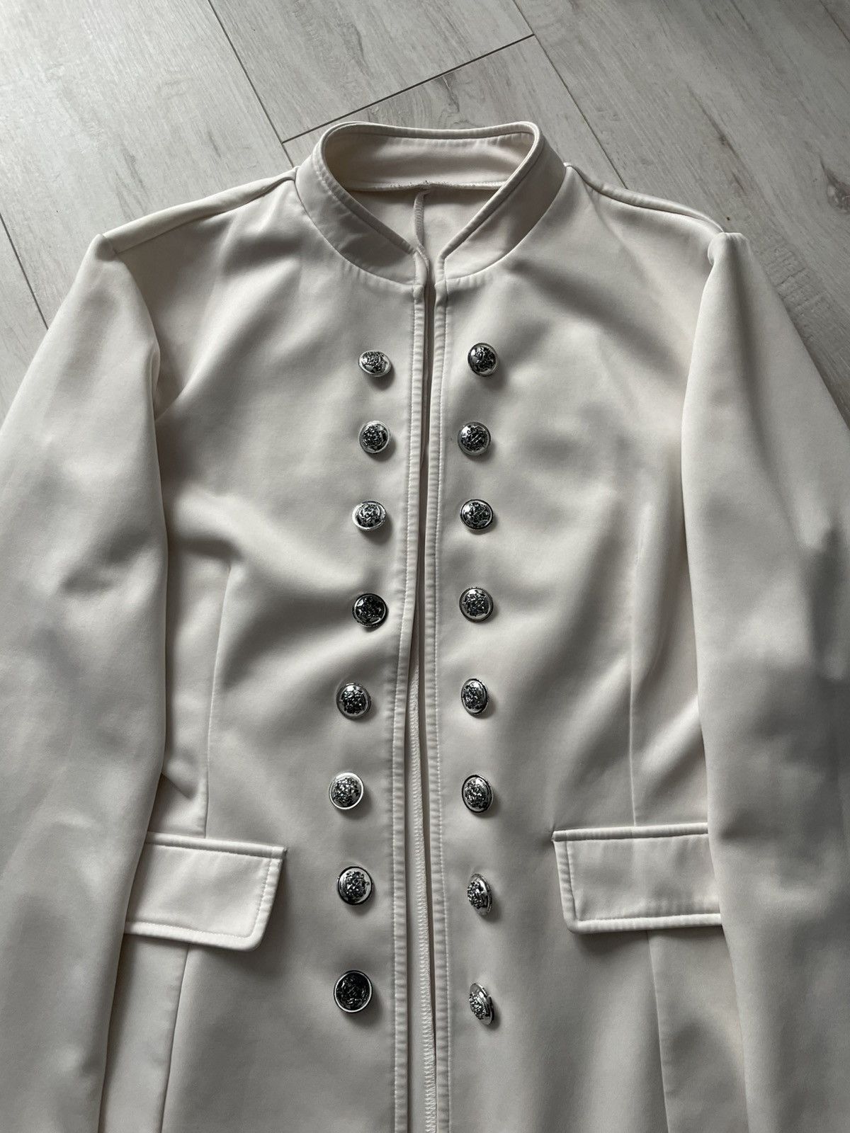 Other Avant Garde 00’s Hussar Napoleon Y2K White Blazer Jacket Size L / US 10 / IT 46 - 3 Thumbnail