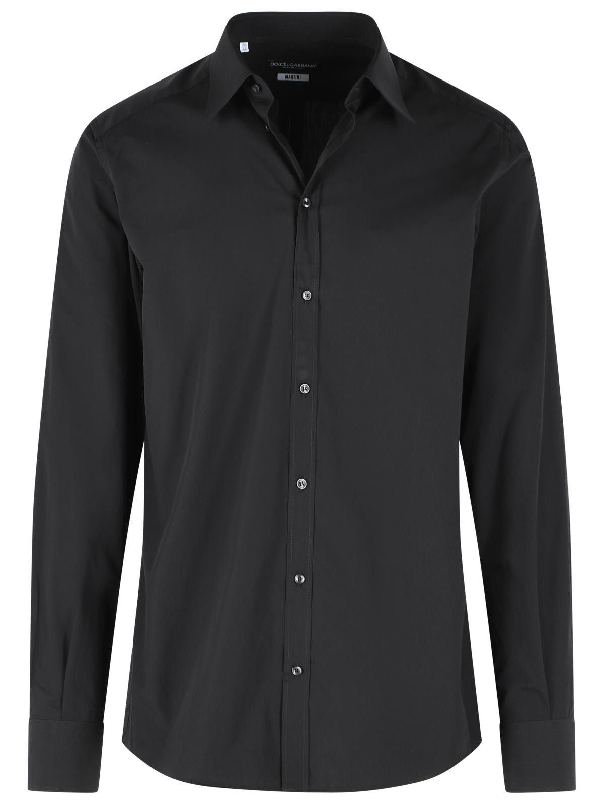 Dolce & Gabbana DOLCE & GABBANA Black Cotton Shirt Size US XL / EU 56 / 4 - 1 Thumbnail