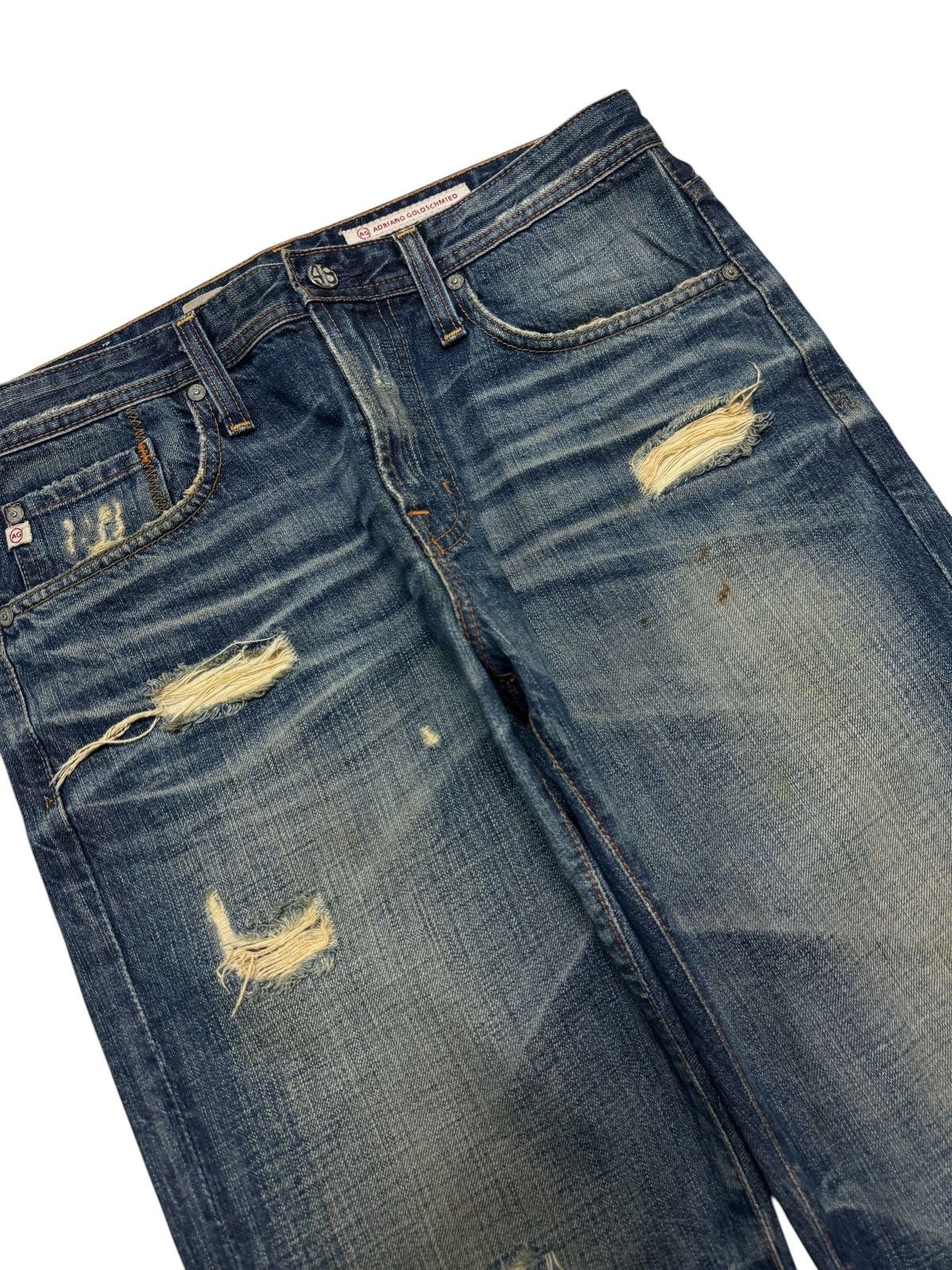 If Six Was Nine AG ADRIANO GOLDSCHMIED GRUNGE RUSTY CLAWMARK MUDWASH DISTRES Size US 32 / EU 48 - 6 Thumbnail