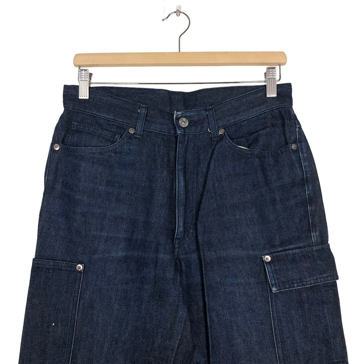 Issey Miyake 🔥Vintage Indigo Blue Denim Bush Pants Pocket Monkey Japan Size US 29 - 3 Thumbnail