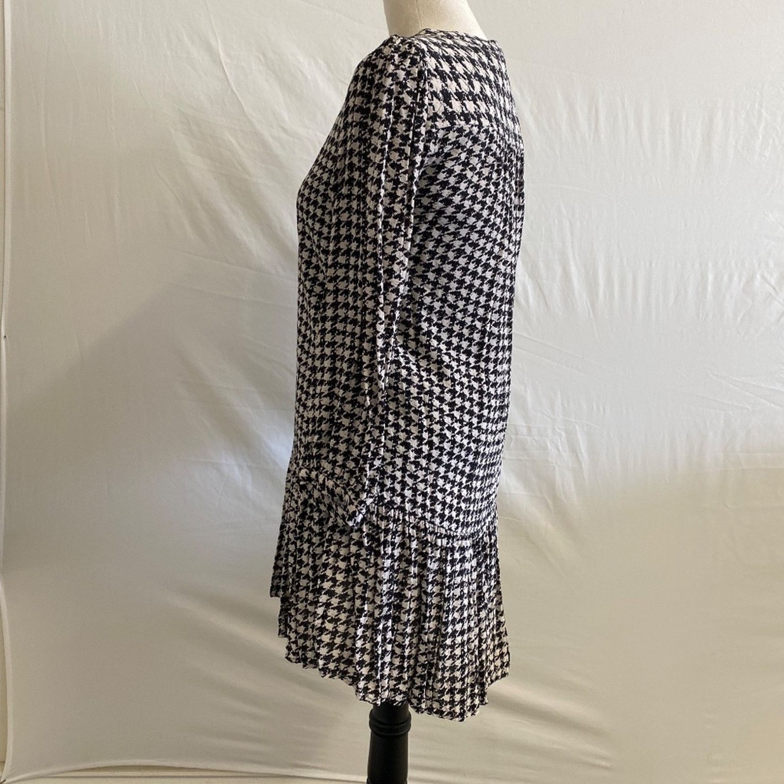 Anthropologie Anthropologie Maeve Sterling Houndstooth Dress - XXSP Size XXS / US 00 / IT 34 - 5 Thumbnail