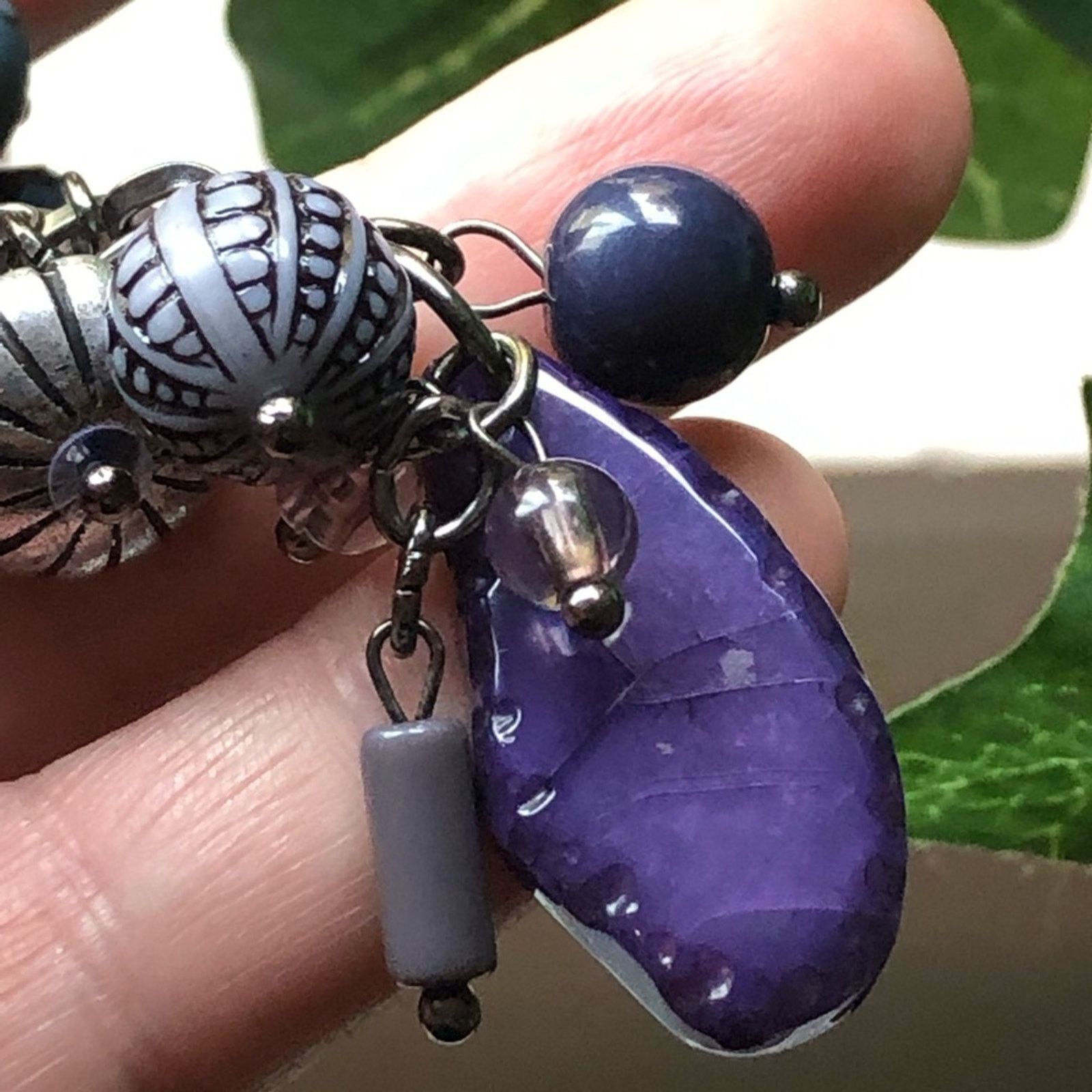 Jewelry Deep navy and plum tone elegant y drop necklace Size ONE SIZE - 4 Thumbnail