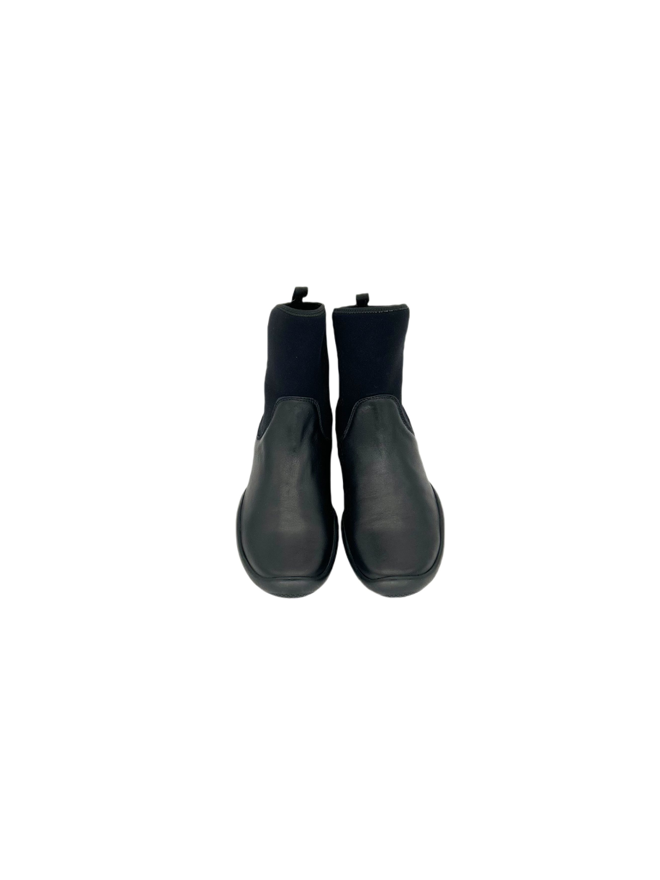Prada Prada Linea Rossa Black Hybrid Chelsea Boot WithNeopreneSock Size US 6 / EU 39 - 3 Thumbnail