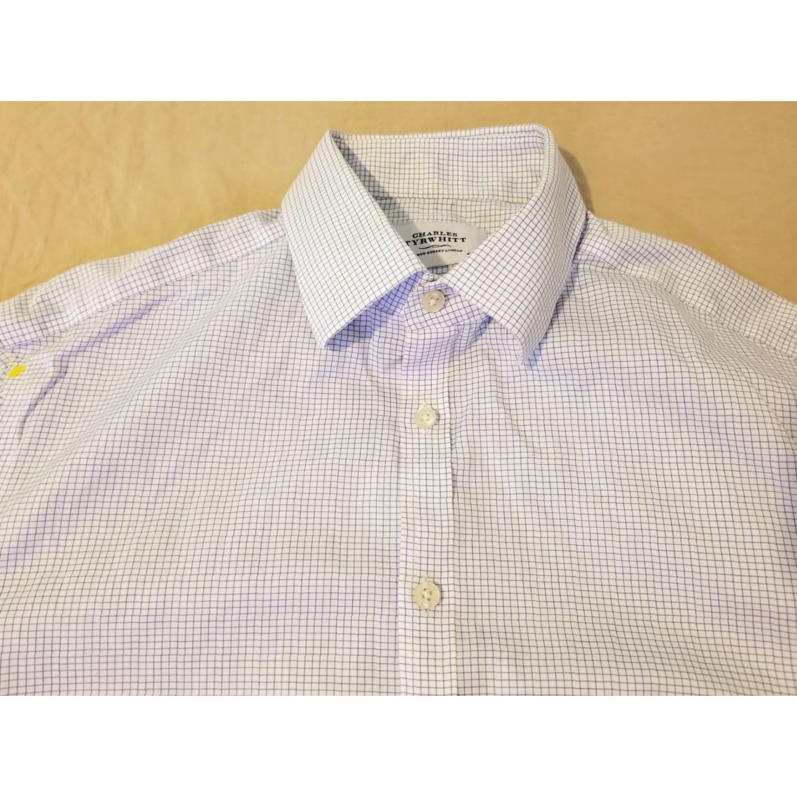 Charles Tyrwhitt Charles Tyrwhitt Dress Shirt Blue 16 34 Cotton Mens Long Sleeve Button Non-Iron Size 42R - 2 Thumbnail