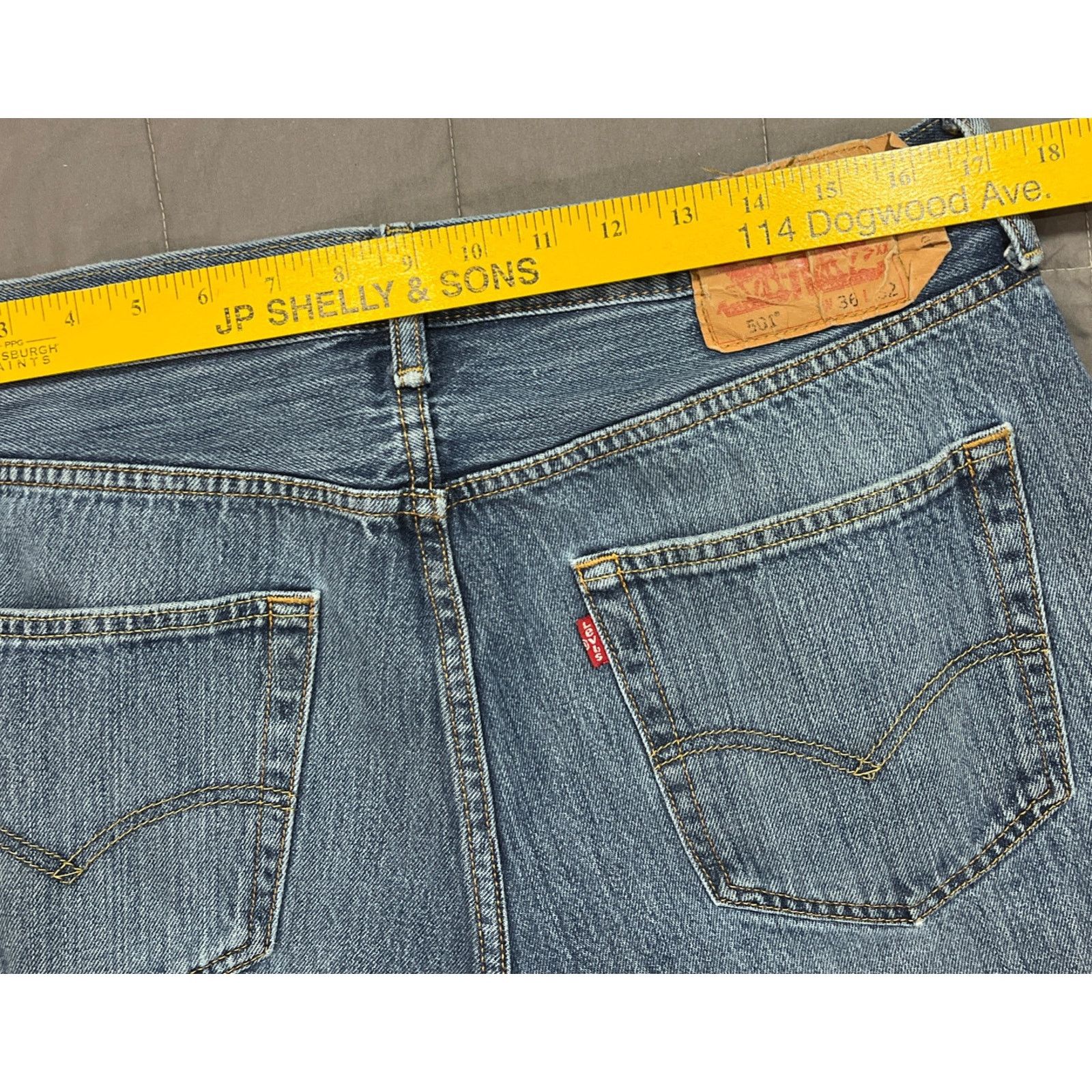 Levi's Levi's 501's Light Washed Distressed Men's Button Fly 36XL32 Size US 36 / EU 52 - 4 Thumbnail
