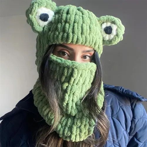 Japanese Brand Winter Animal Knitting Headwear Balaclava Size ONE SIZE - 3 Thumbnail