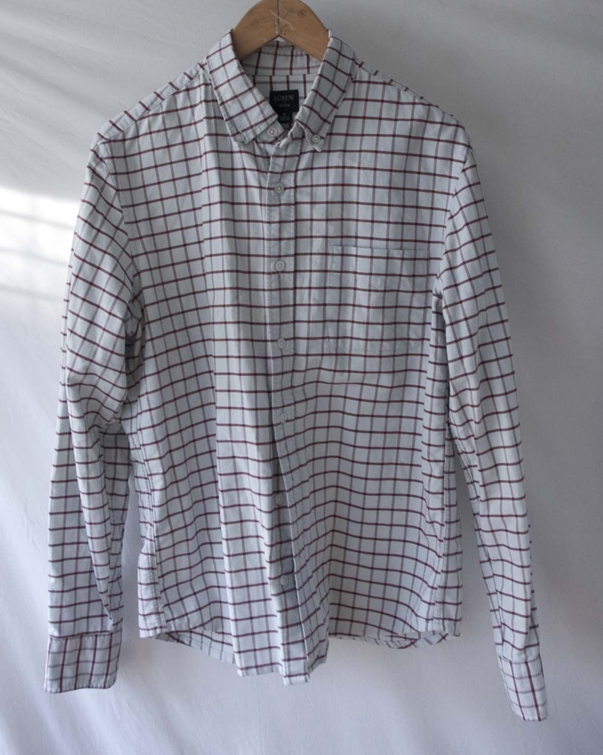 J.Crew J Crew Flex Shirt Flannel Pale Blue Plaid Size M Size US M / EU 48-50 / 2 - 2 Thumbnail